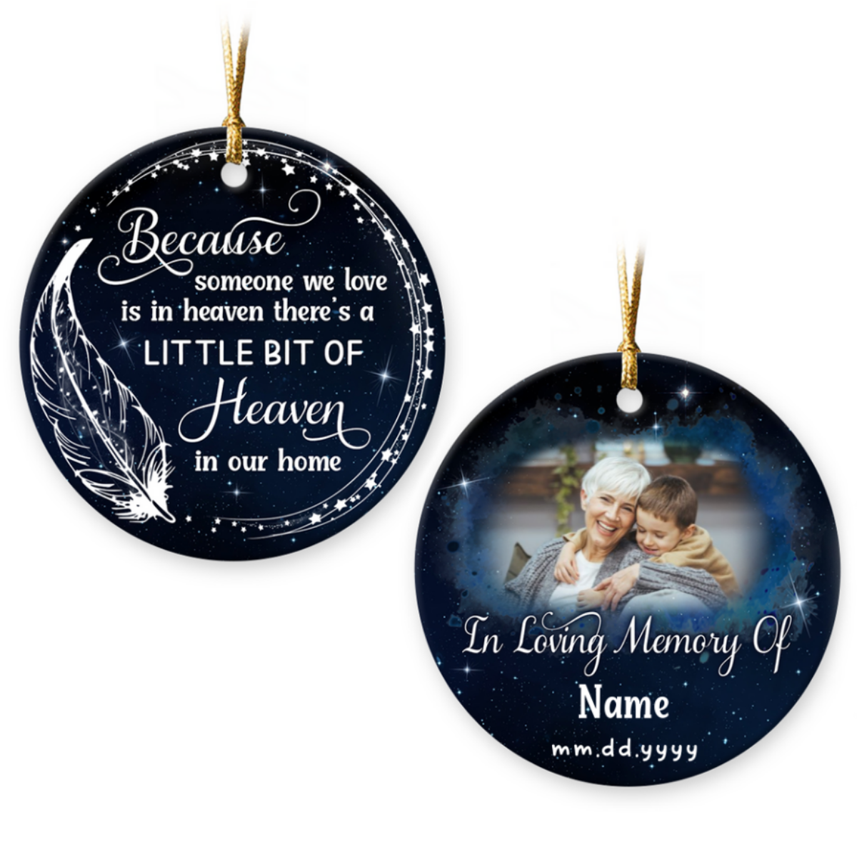 Custom Ornament For Loss Of Loved One Unique Memorial Gifts