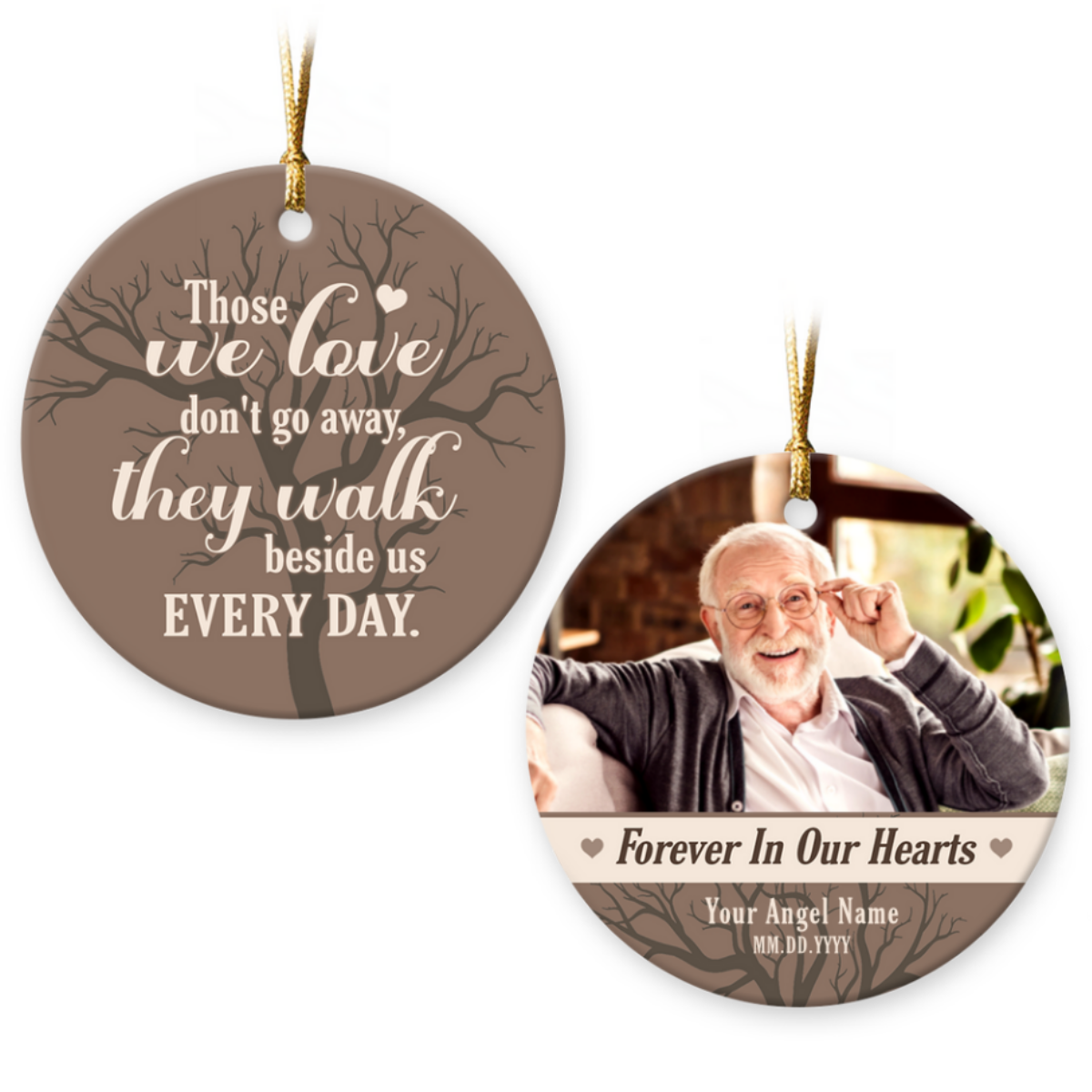 Sympathy Gift For Loss Of Loved One Custom Memorial Christmas Ornament