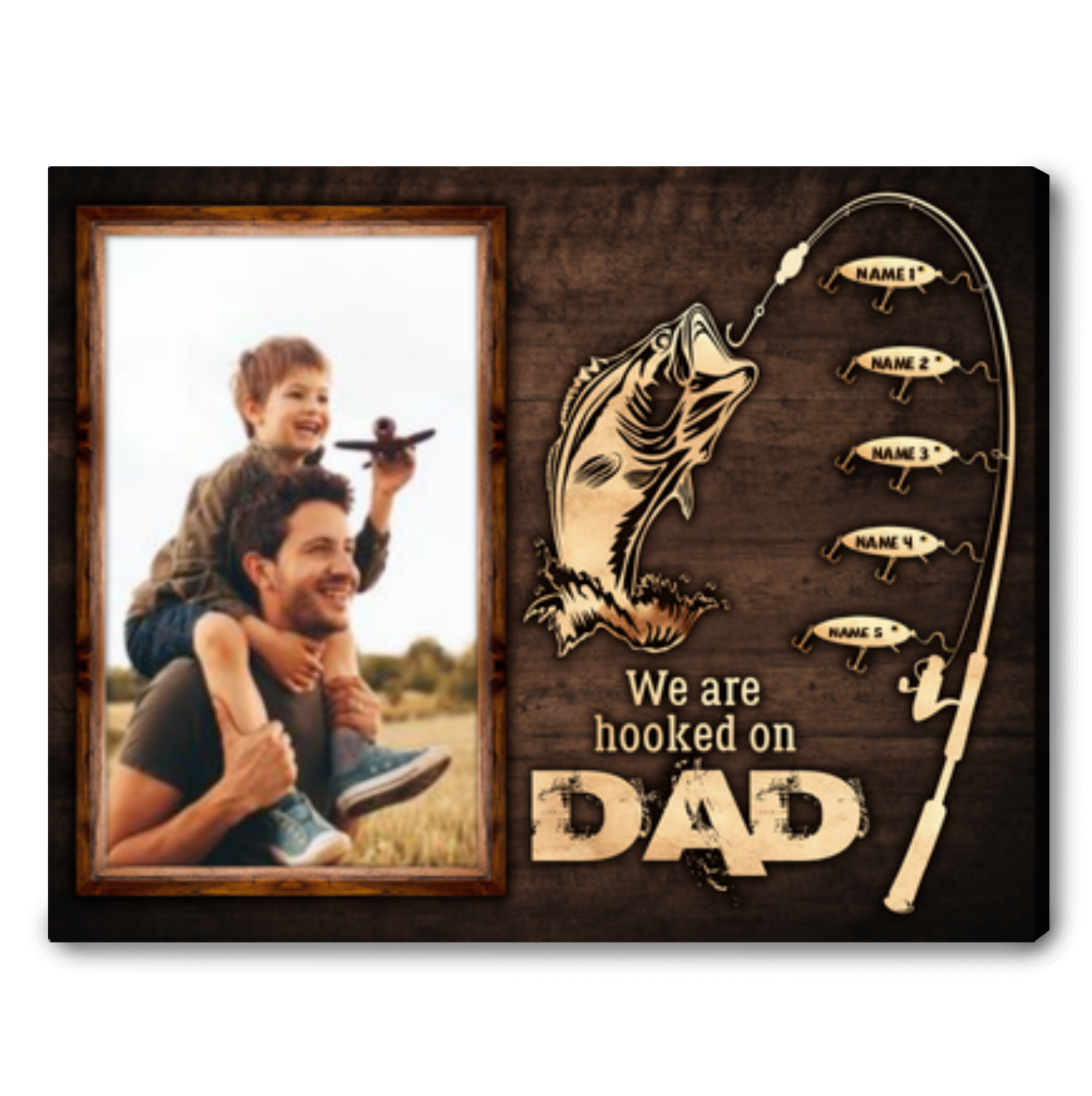 Personalized Fishing Dad Canvas Print Gifts For Dad On Father's Day