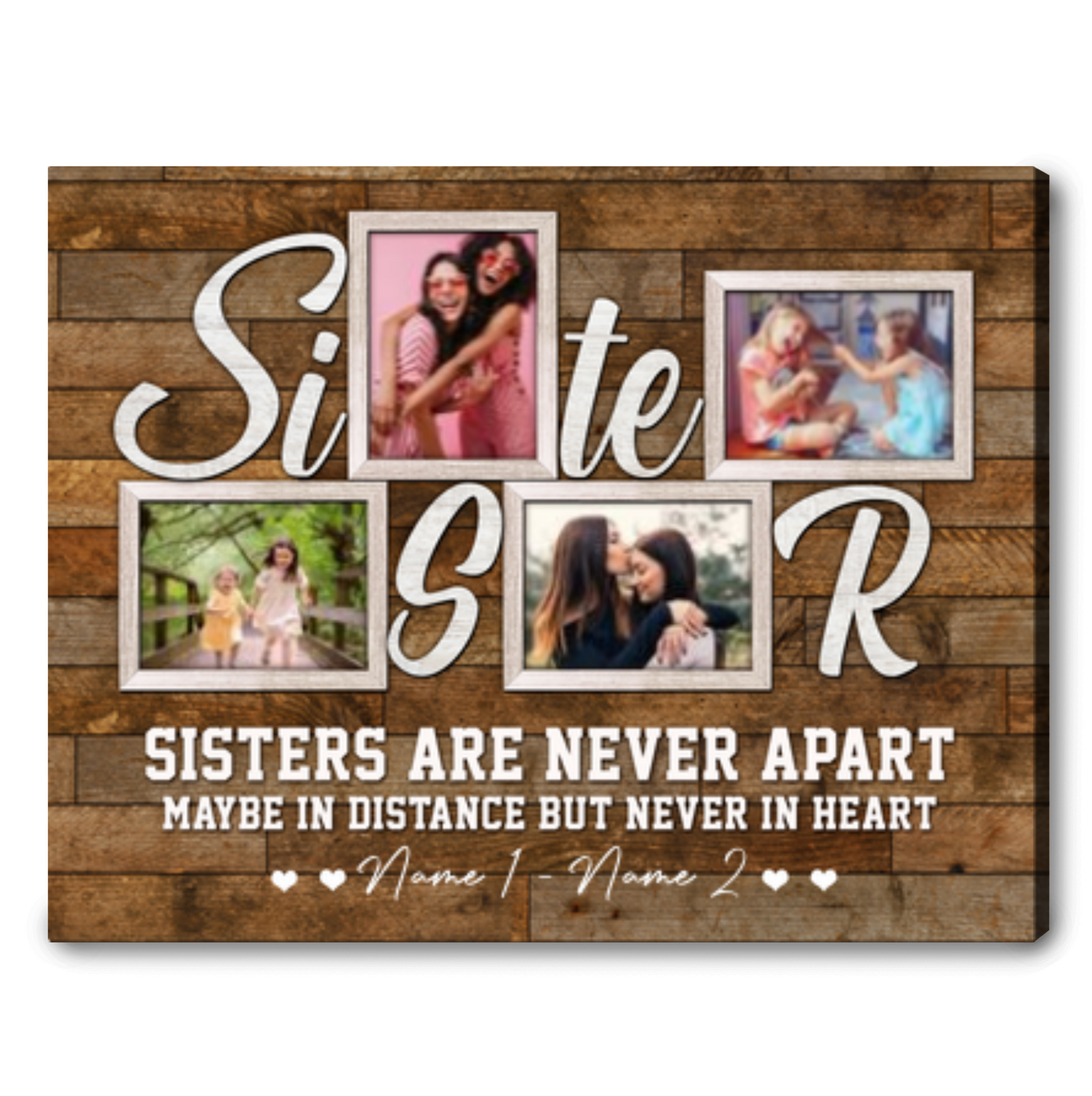 Personalized Sister Gift Canvas Print Idea Sentimental Gift For Sister