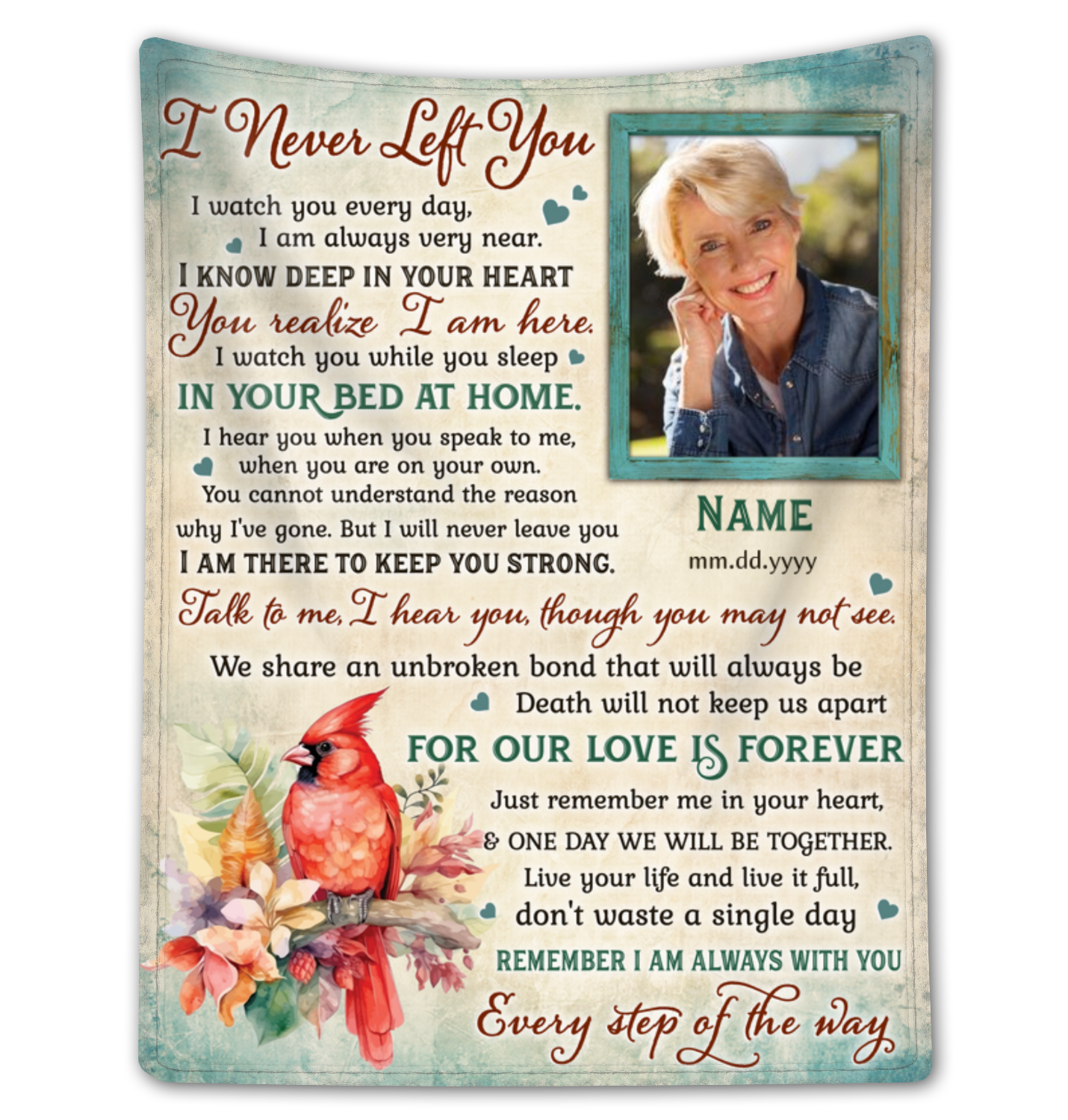 Personalized Memorial Blanket For Loss Of Loved One Sympathy Gift Ideas