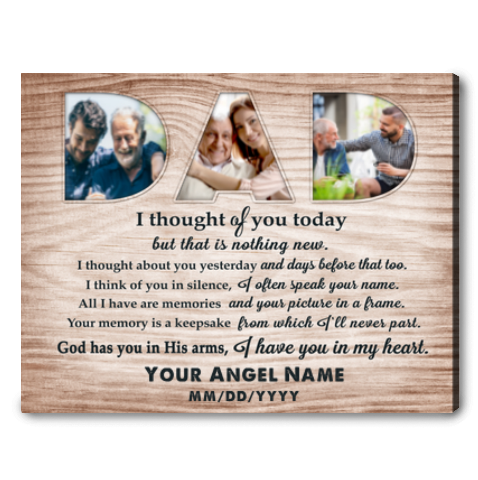 Sympathy Gifts For The Loss Of A Father In Loving Memory Of Father In Heaven Personalized Memorial Gift Ideas