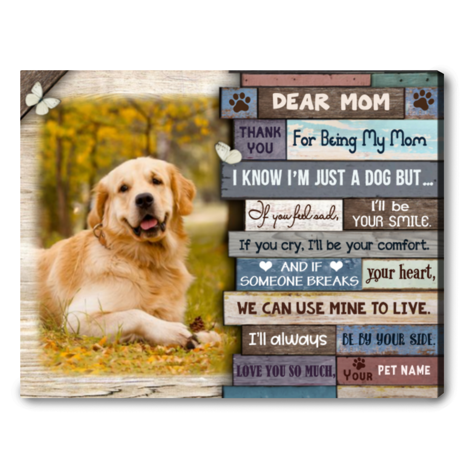 Personalized Pet Portrait Dog Mom Gift Unique Gift For Mother Day Ohcanvas