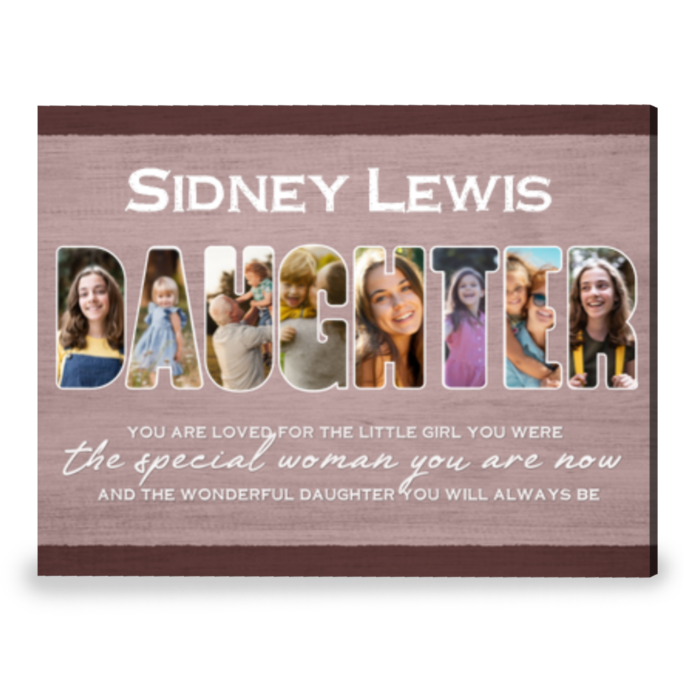 Custom Christmas Gift For Daughter Unique Daughter Birthday Gift Canvas Print