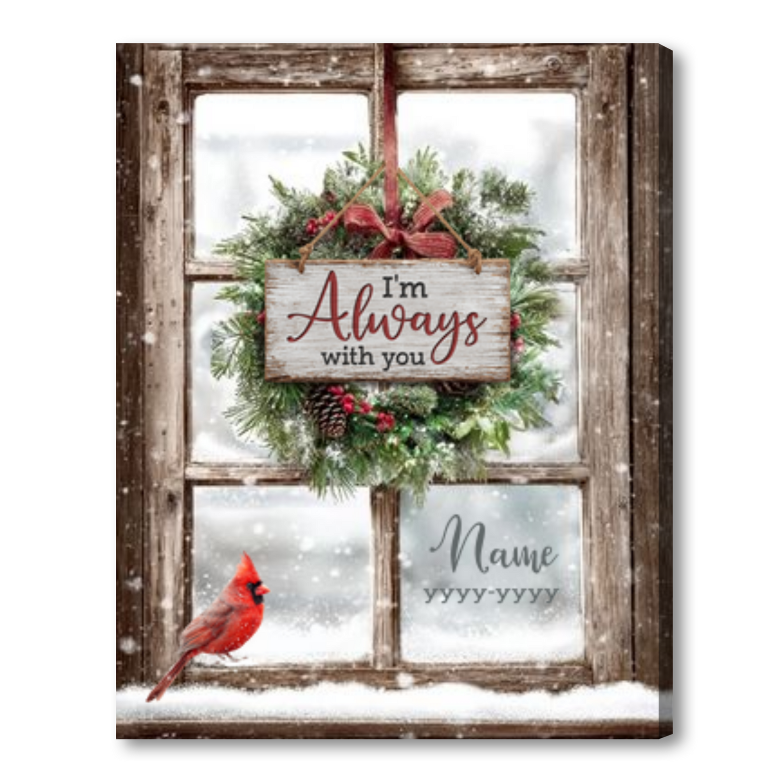 I am Always With You - Personalized Memorial Canvas Wall Art