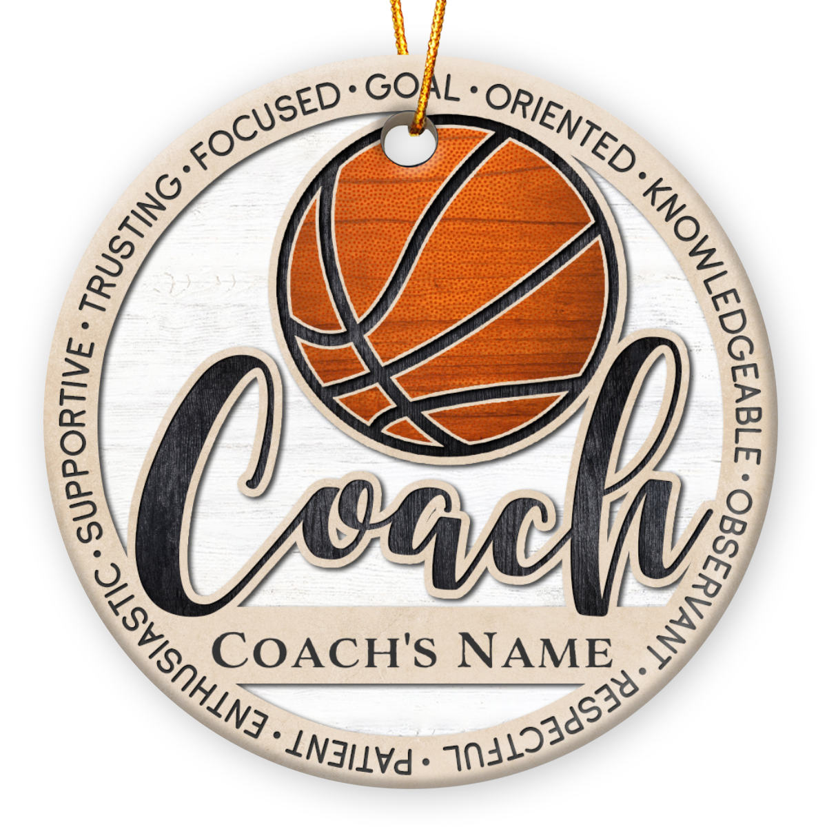Custom Appreciation Basketball Coach Ornament Unique Coach Gift Keepsake