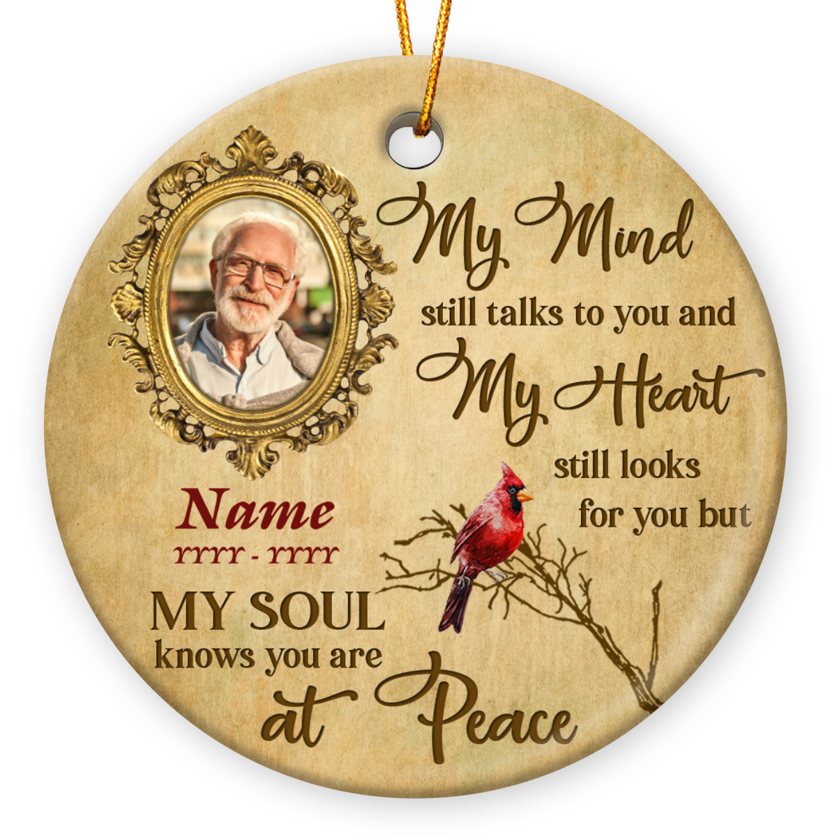 Custom Photo Loss Of Loved One Ornament Unique Memorial Gift