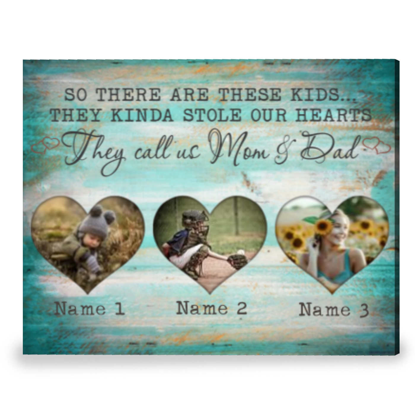 Personalized Family Wall Decor Gift For Parent Photo Canvas Print