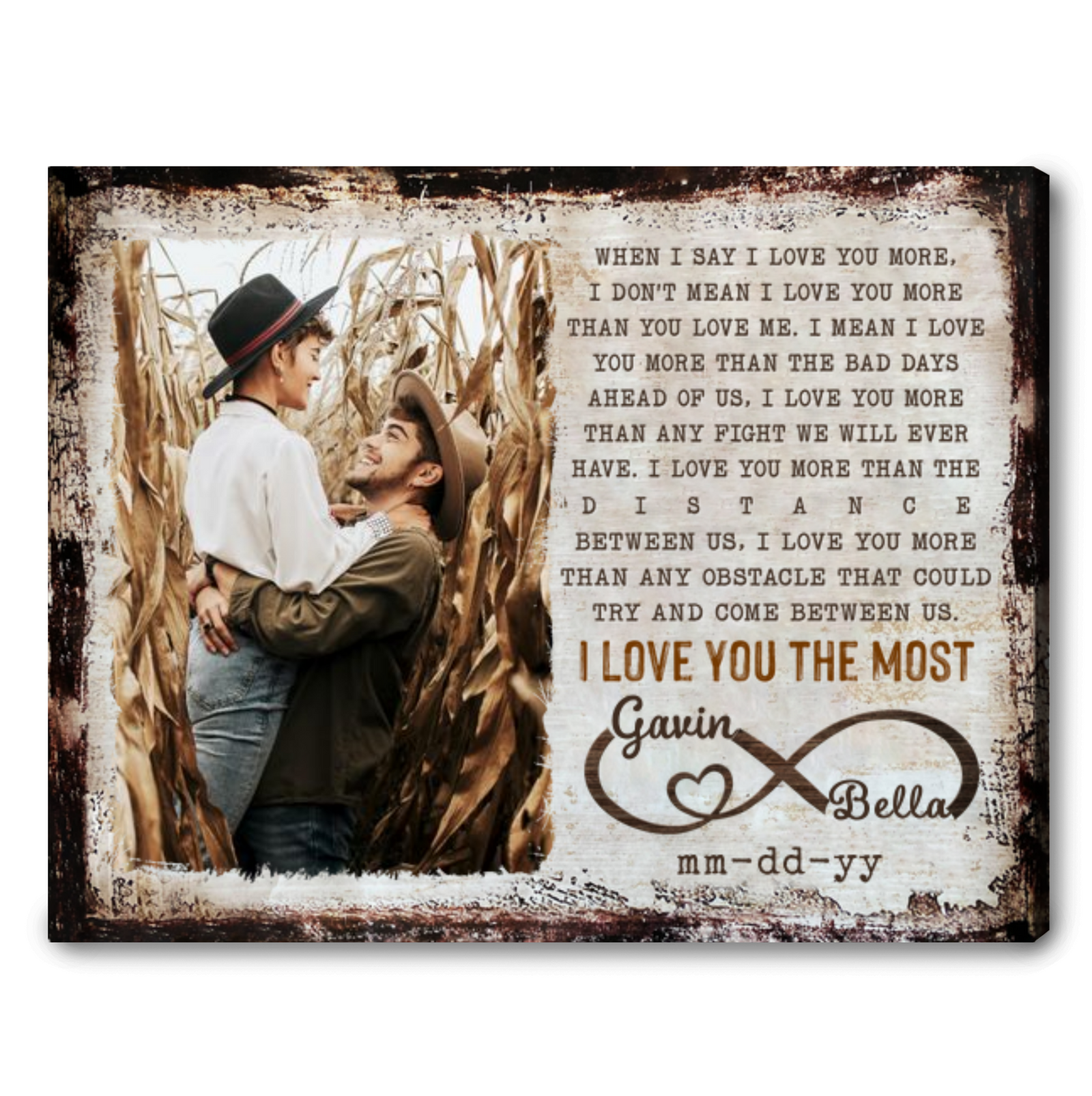 Personalized Valentine Gifts For Couple Canvas Print Ohcanvas