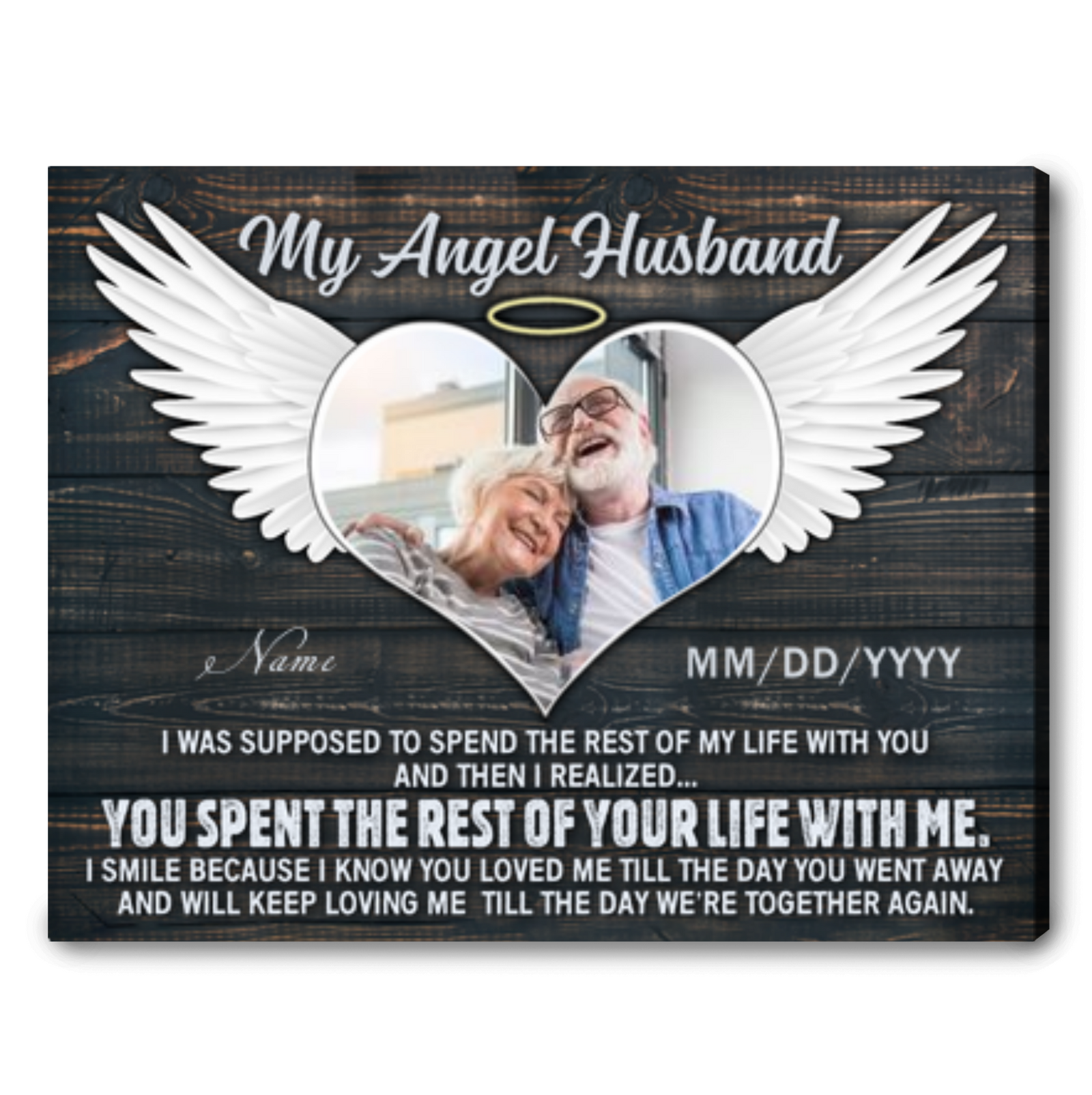 Personalized Memorial Gifts For Loss Of Husband Memorial Bereavement Loss Of Loved One Canvas