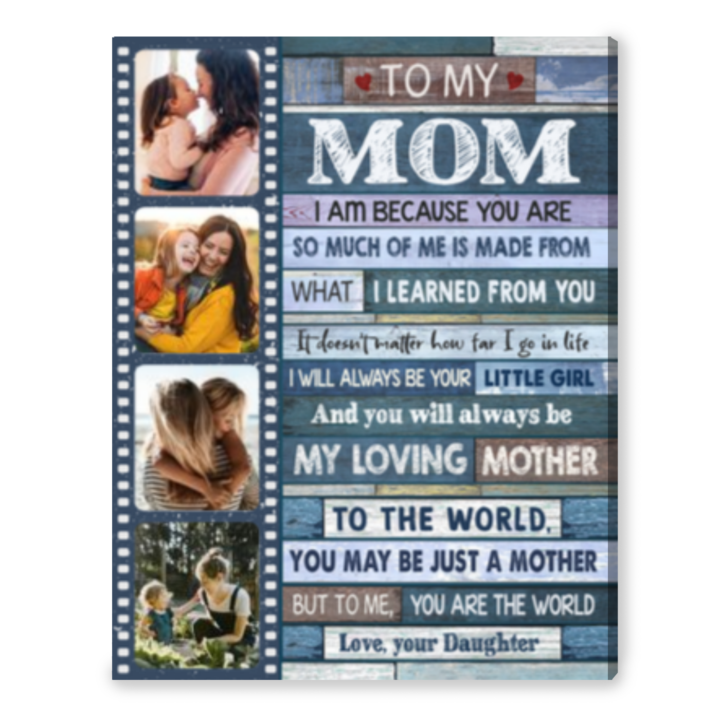 Thoughtful Daughter Gift To Mother Customized Mother's Day Gift Canvas