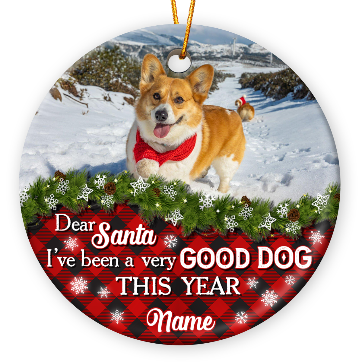 Christmas Gift For Dog Lovers Customized Pet Photo Ornament