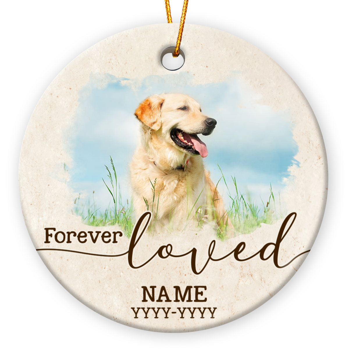 Personalized Dog Memorial Ornament Pet Keepsake For Pet Owners