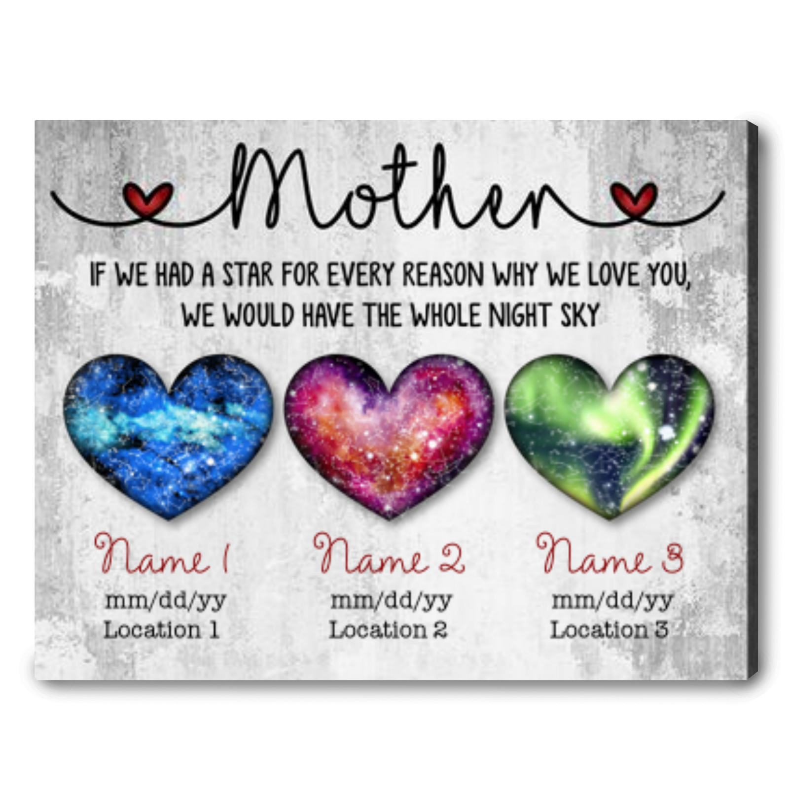 Custom Thoughtful Mother's Day Gift Mother Star Map Canvas Print