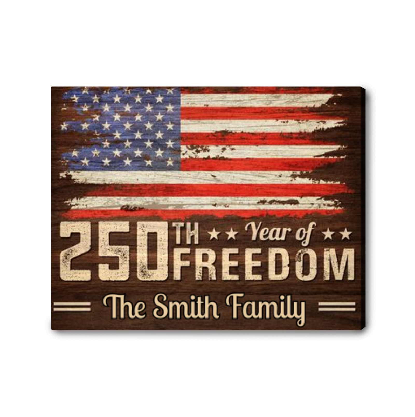 Personalized 250 Years Anniversary USA Canvas Print Independence Day Gift