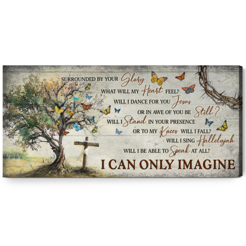 Butterfly Tree Inspirational Decor Gift Christian Bible Canvas Wall Art