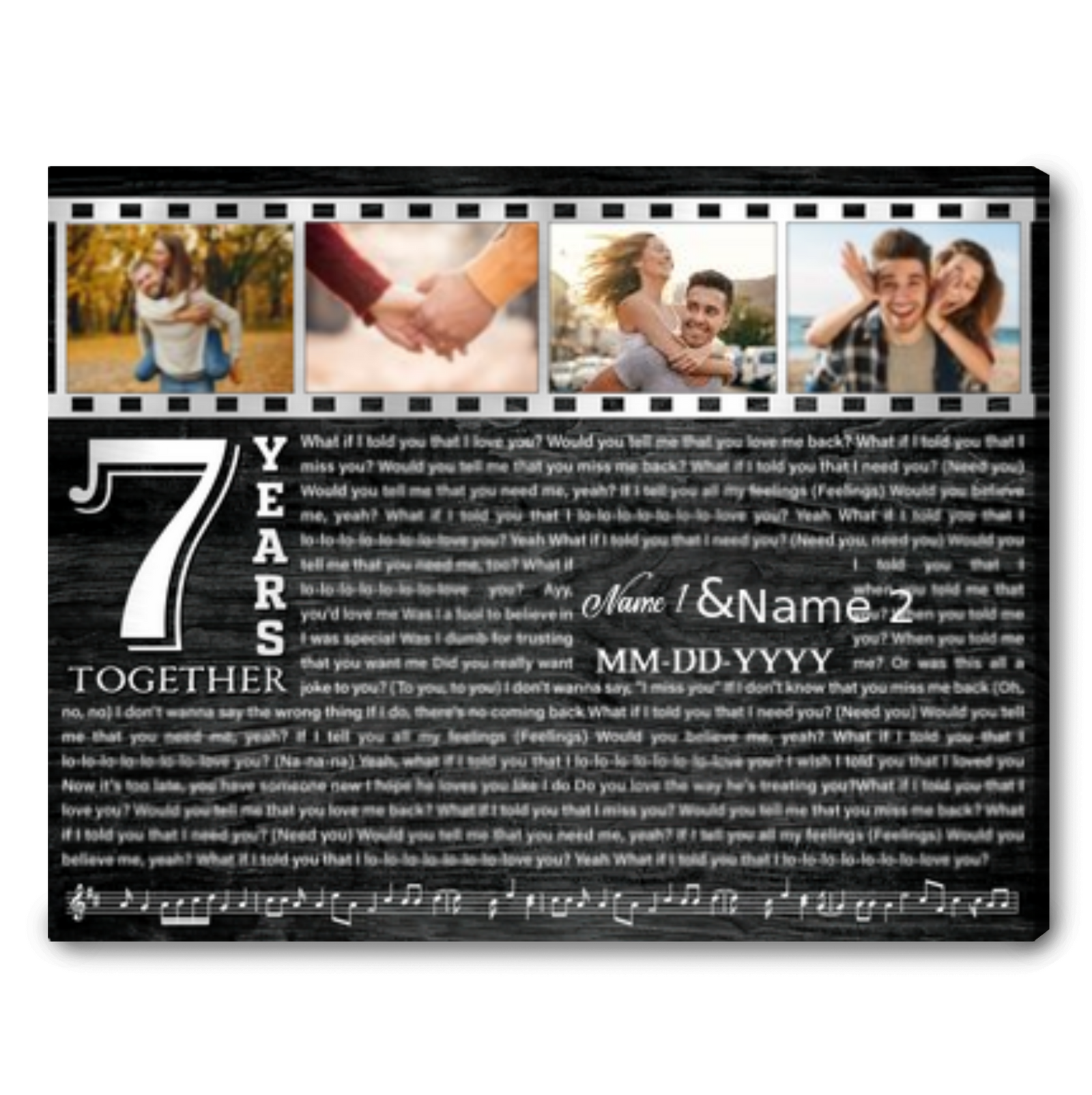Personalized 7th Anniversary Gift For Him Wedding Anniversary Gift For Her Ideas
