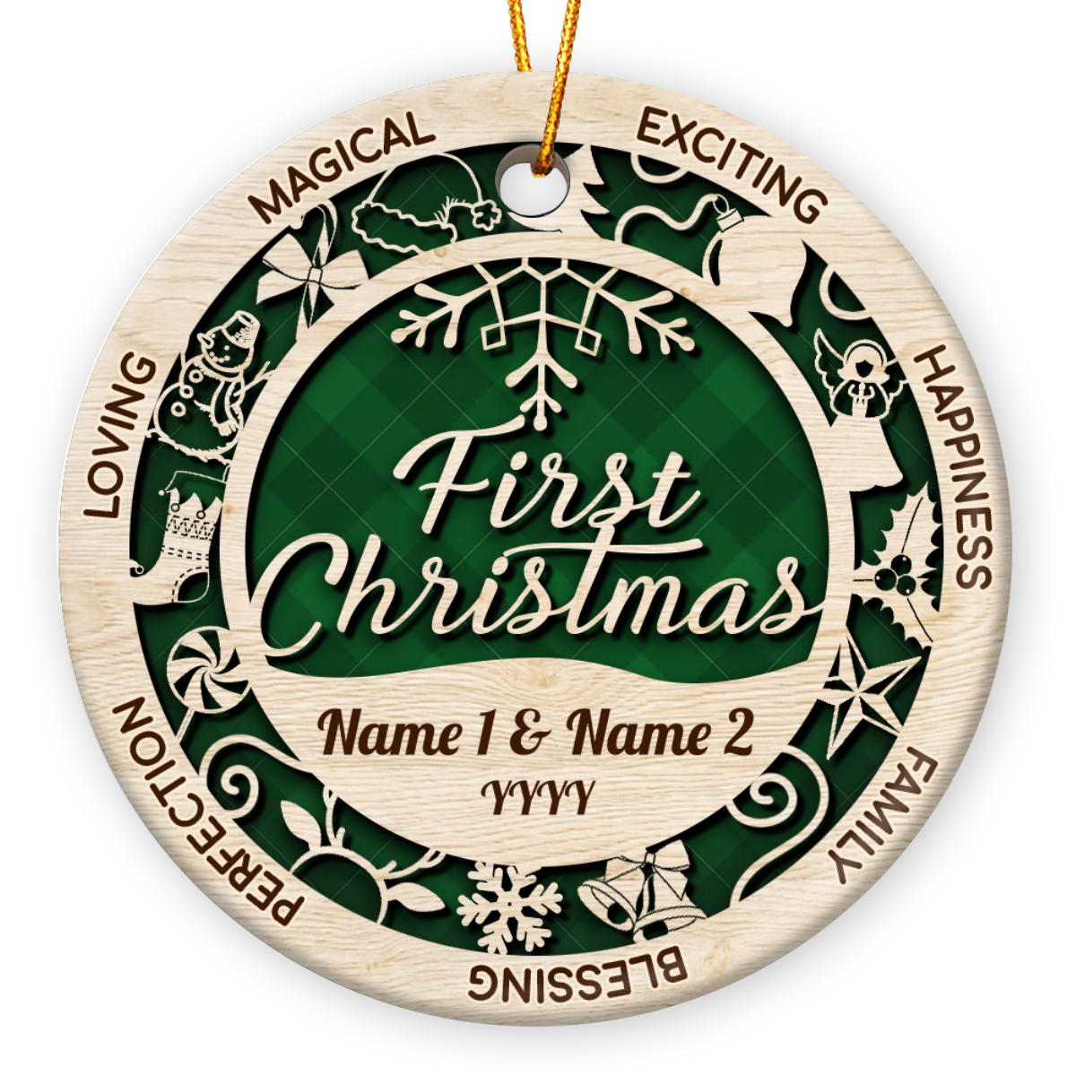 Romantic Newlywed Gifts Ideas Personalized Couple First Christmas Ornament