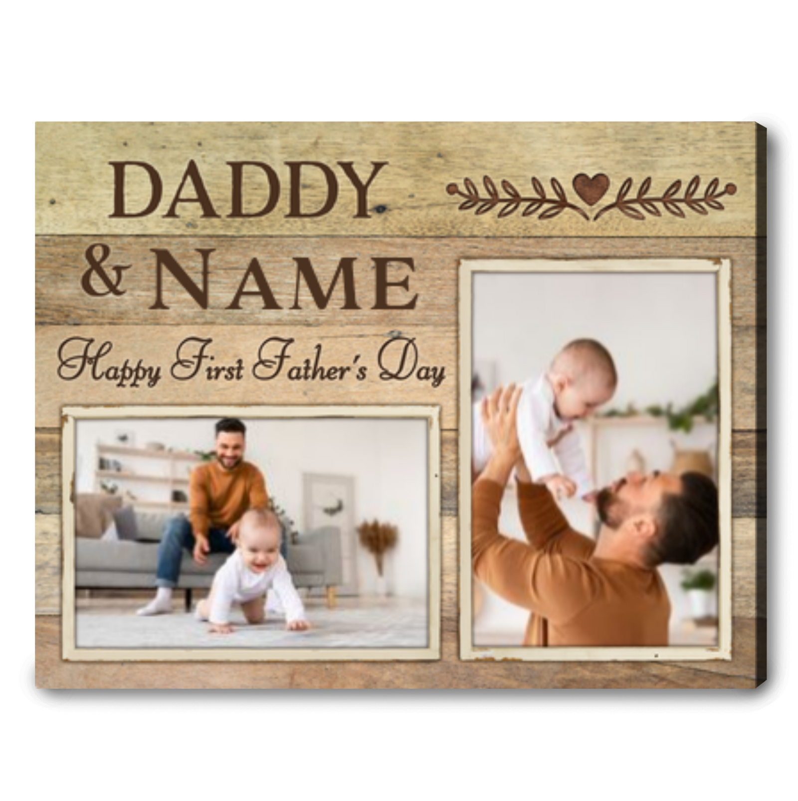 New Dad Gift First Father's Day Gift Fathers Day Canvas for Daddy