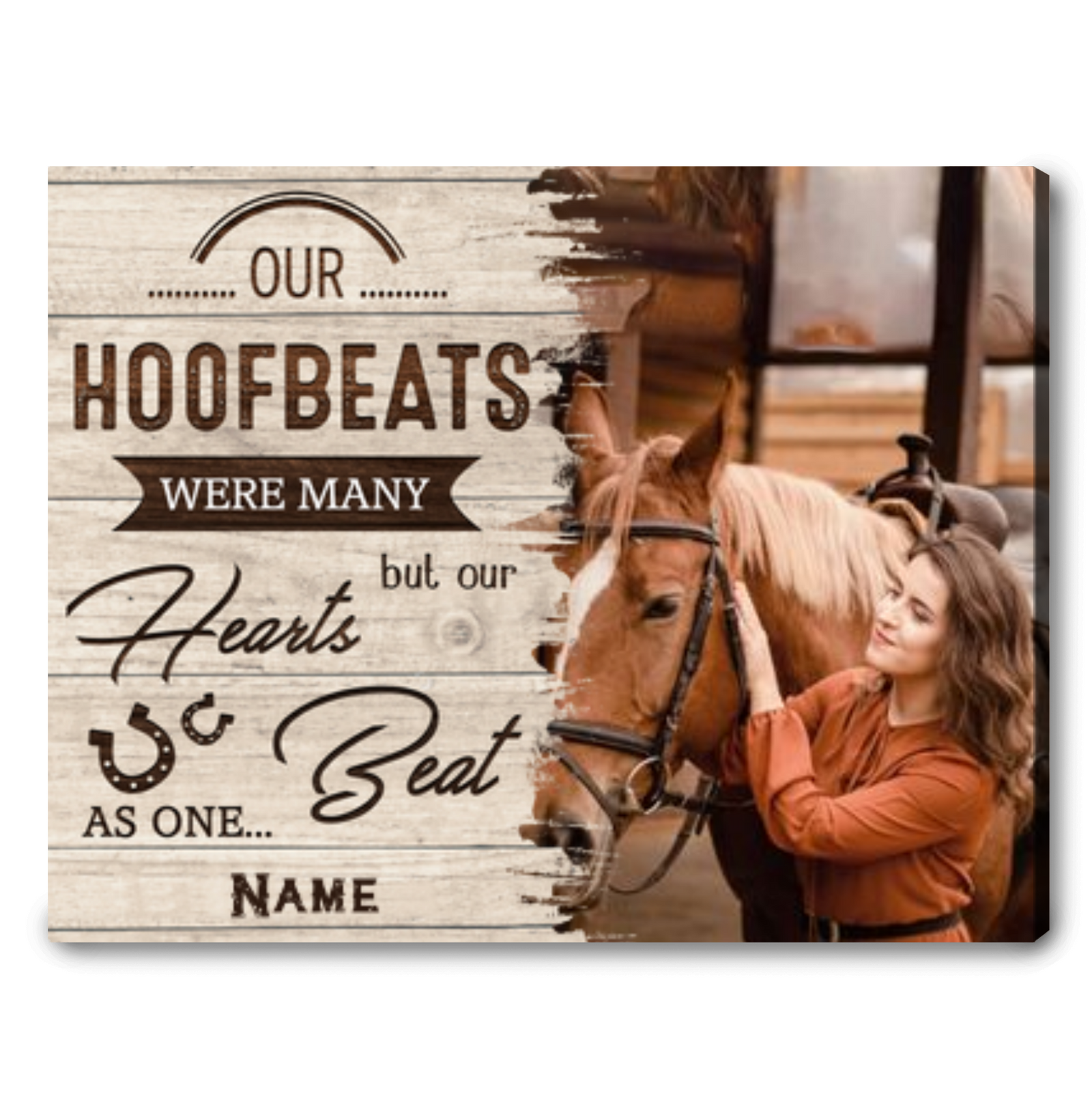 Personalized Horse Memorial Canvas Sympathy Gift For Loss Of Horse
