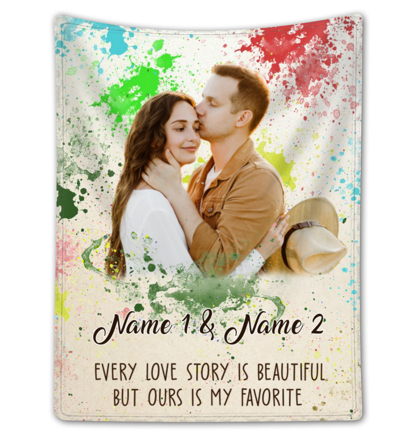 Custom Blanket with Couple Photo Best Wedding Gift For Couple