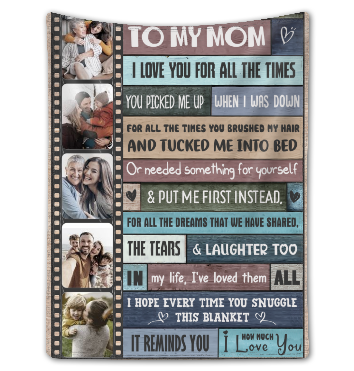 Special Mom's Day Gift Beautiful Personalzied Fleece Blanket For Mom 