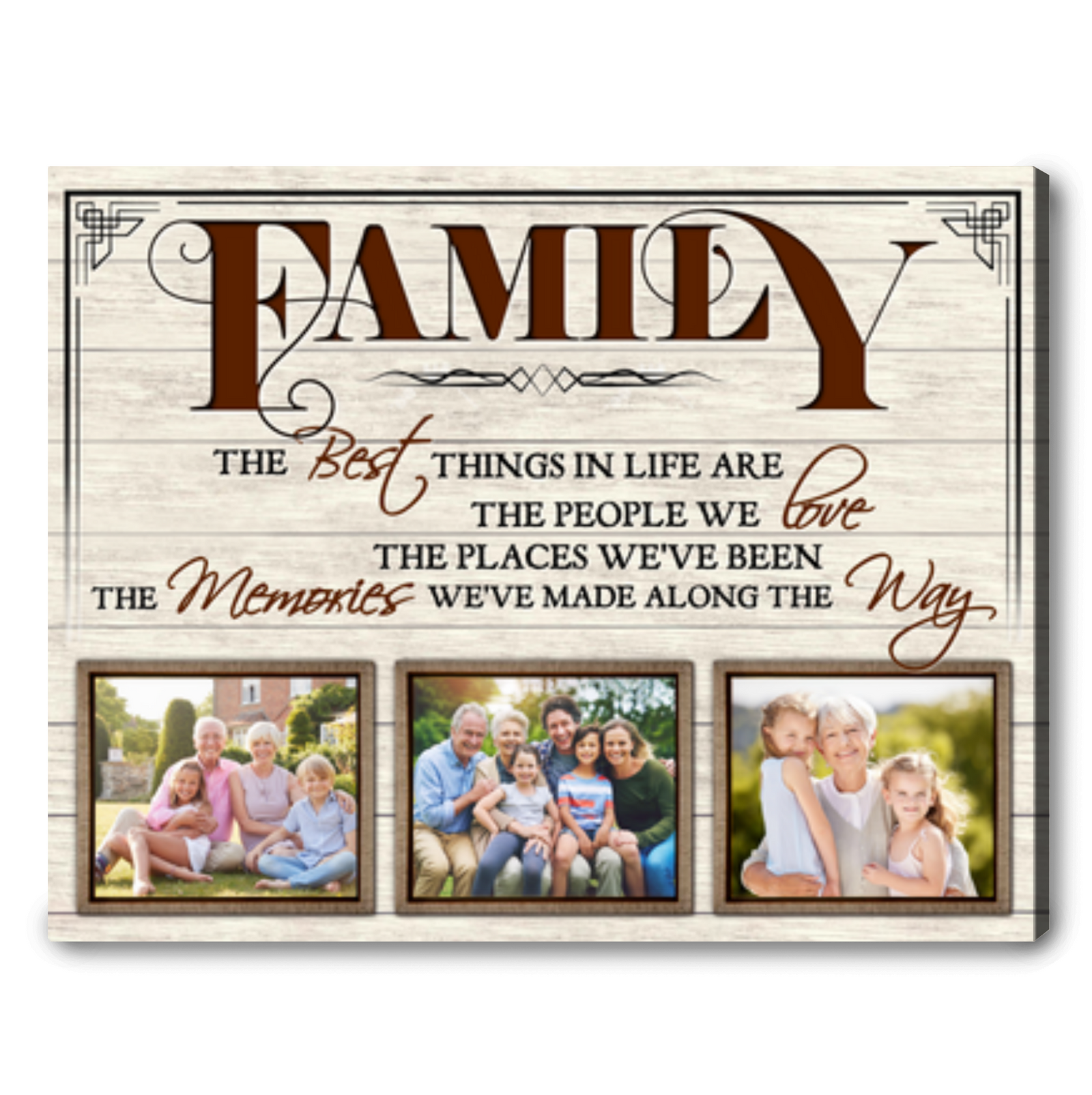 Personalized Photo Collage Family Canvas Wall Art Unique Gift For Family