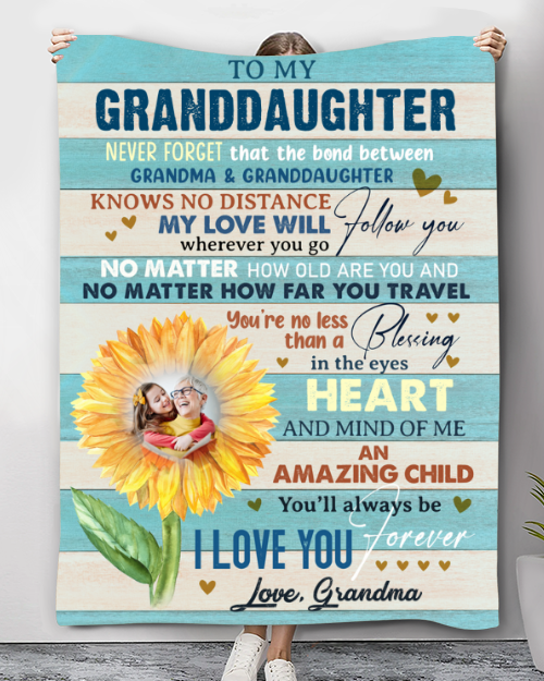 Meaningful Gifts For Granddaughter From Grandmother Personalized Photo Blanket