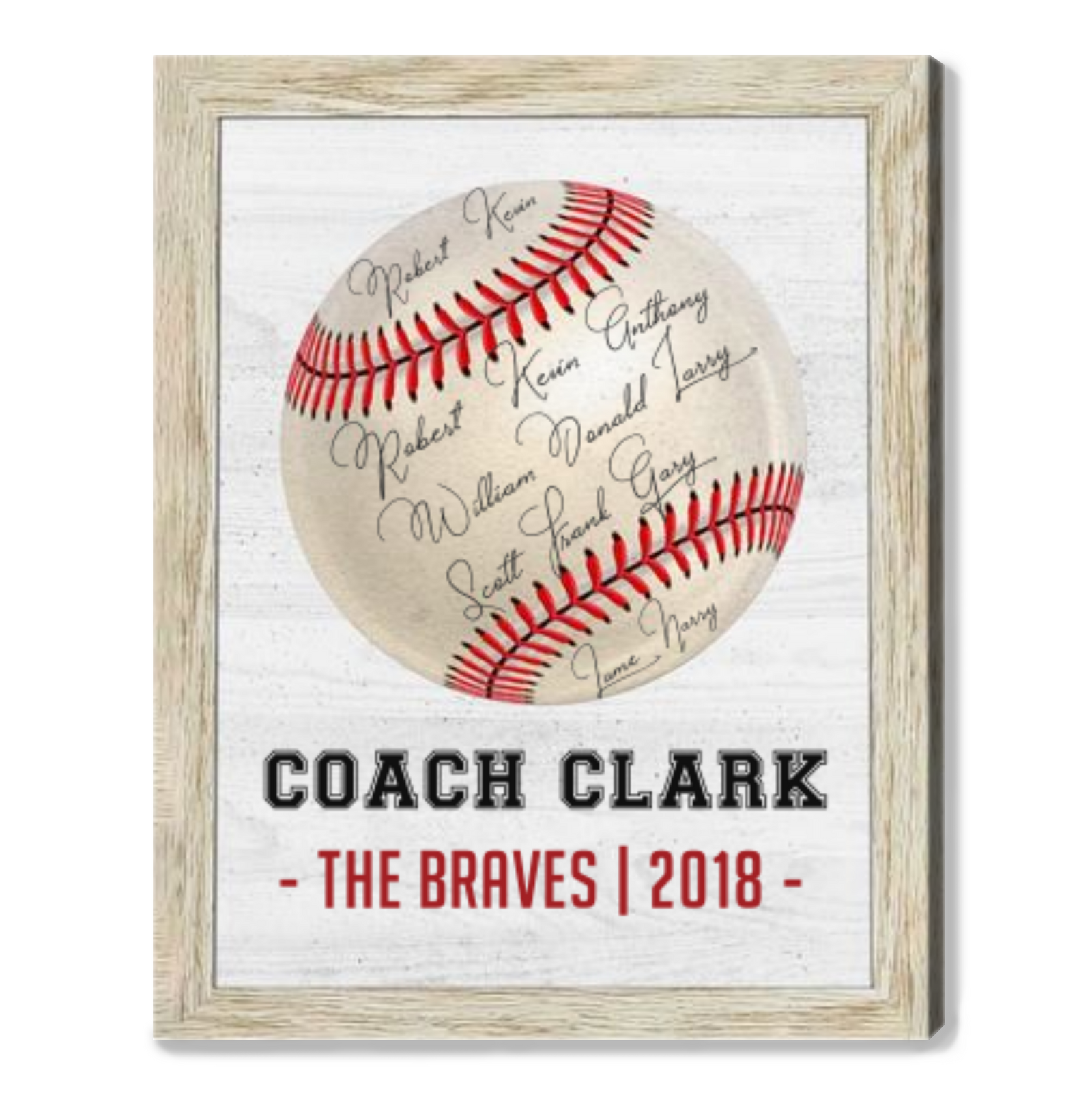 Baseball Coach Gift Coach Appreciation Gift Custom Baseball Team Word Canvas Art