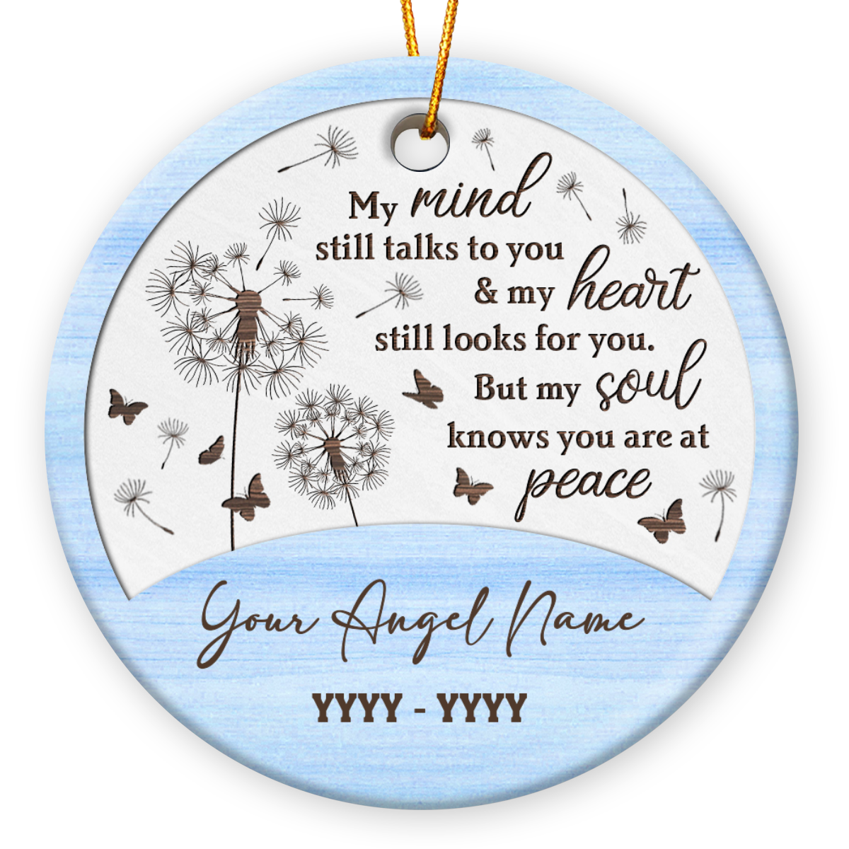 Memory Of A Loved One Gift Customized Sympathy Ceramic Ornament