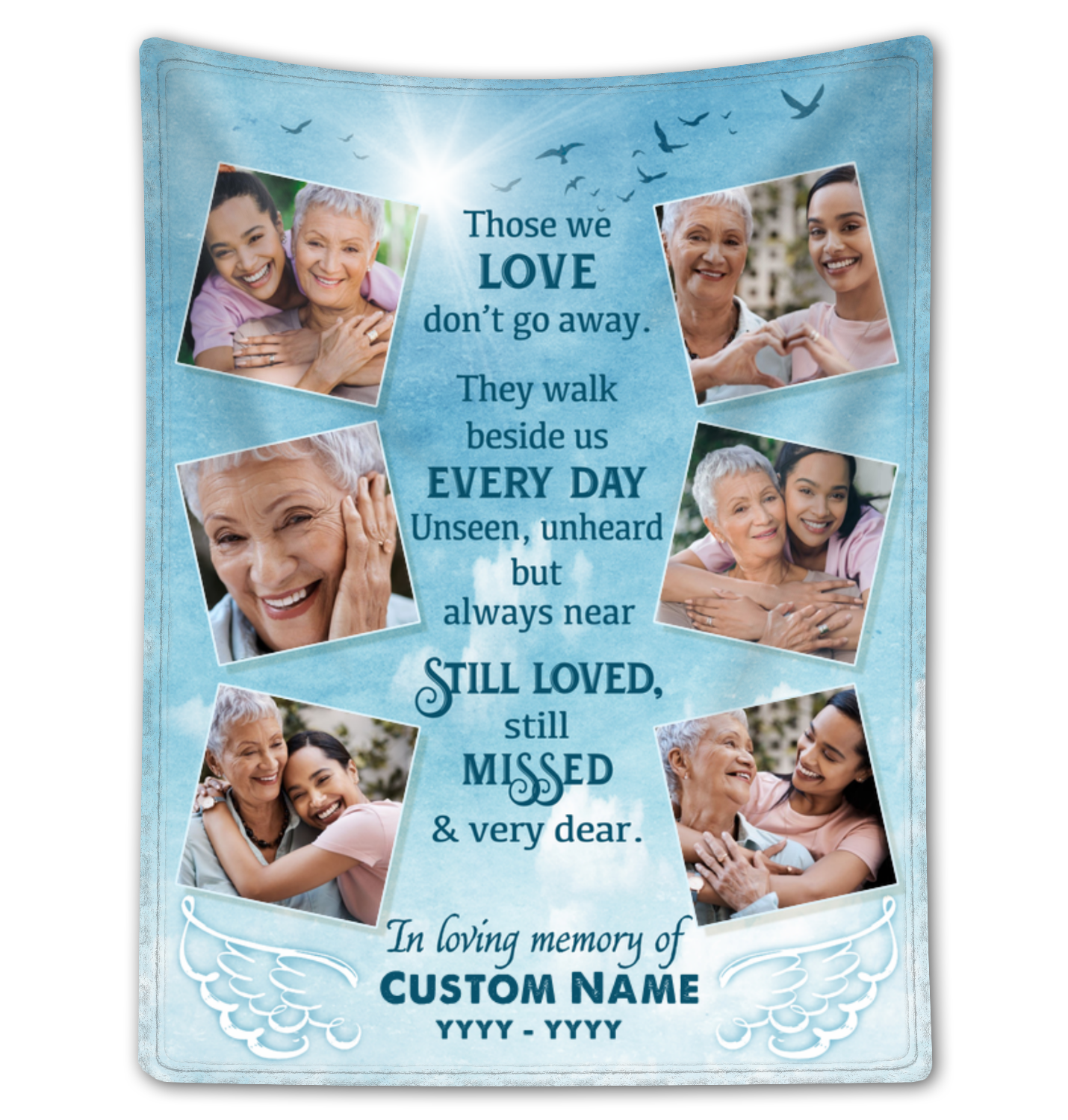 Custom Memorial Blanket For Loss Of Loved One Sympathy Gift For Loss Of Mom