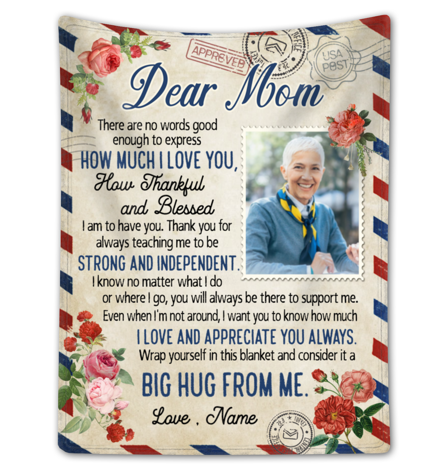 Personalized Dear Mom Fleece Blanket Unique Gifts Idea For Mom