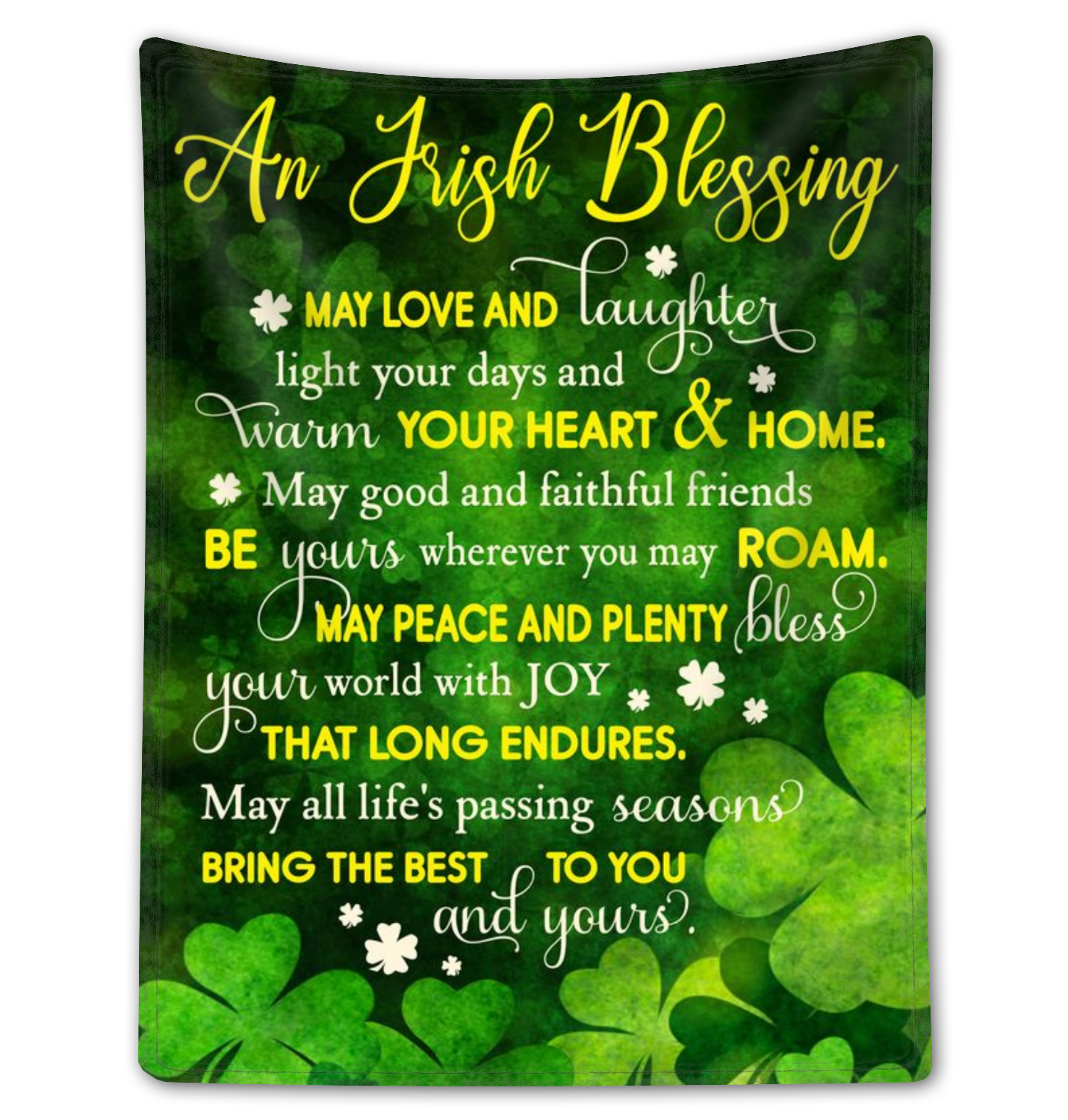 Blanket Gift For St. Patrick's Day Customized An Irish Blessing Blanket