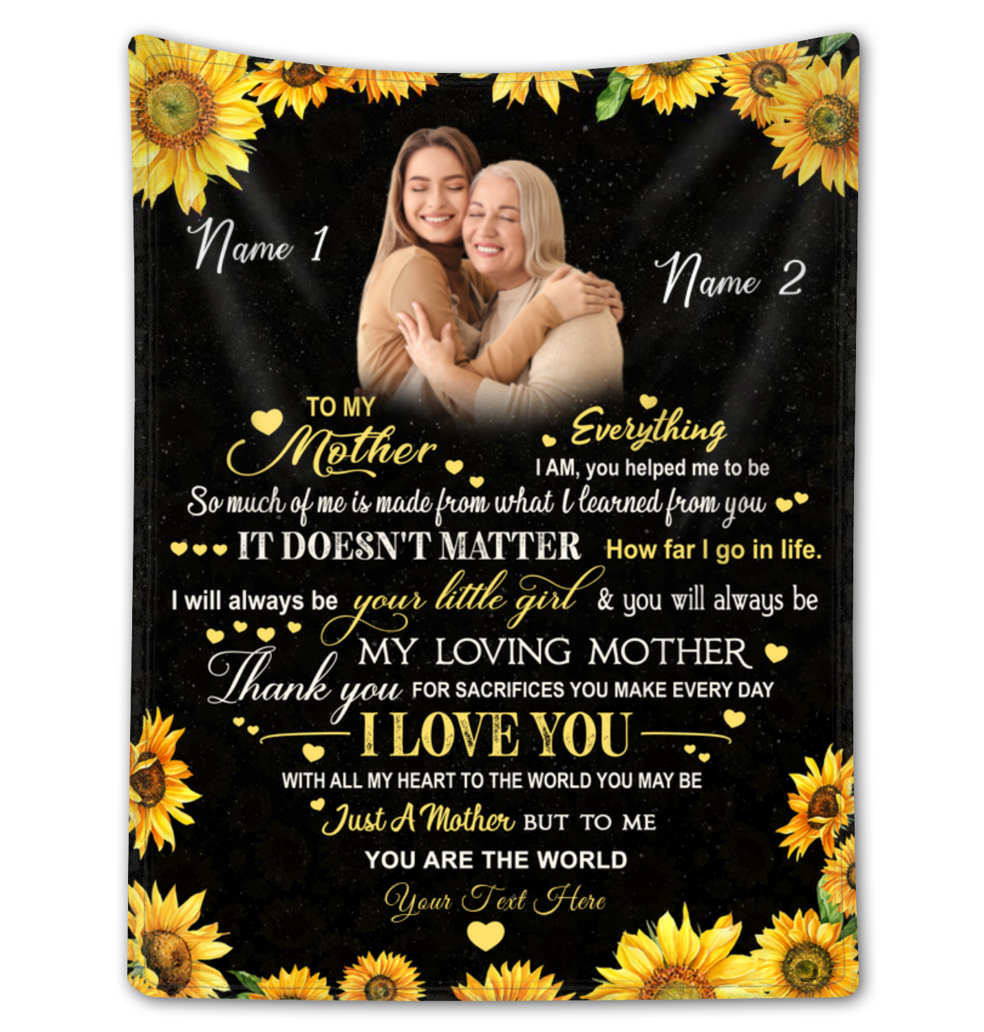 Custom Blanket For Mother's Day Unique Gift Idea For Mom From Daughter