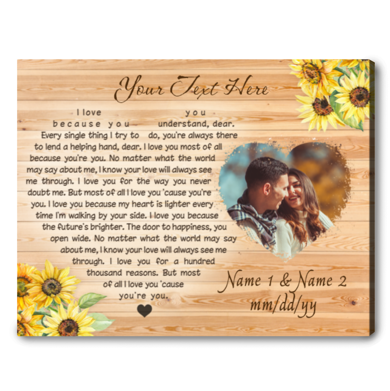 Personalized Lyrics On Canvas Unique Anniversary Gifts For Her For Him Ohcanvas