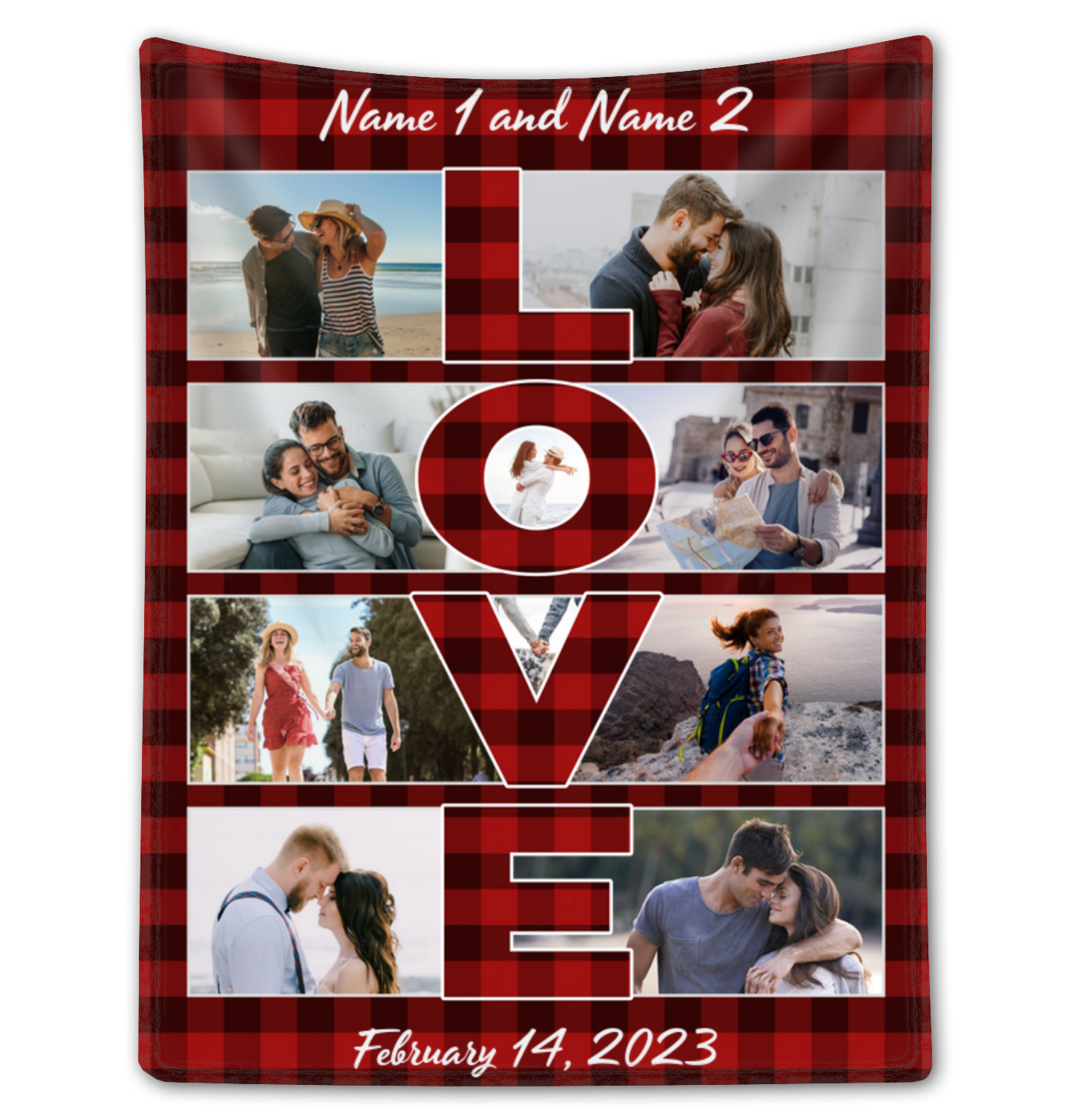 Customized Fleece Blanket For Couples Unique Valentine Gift