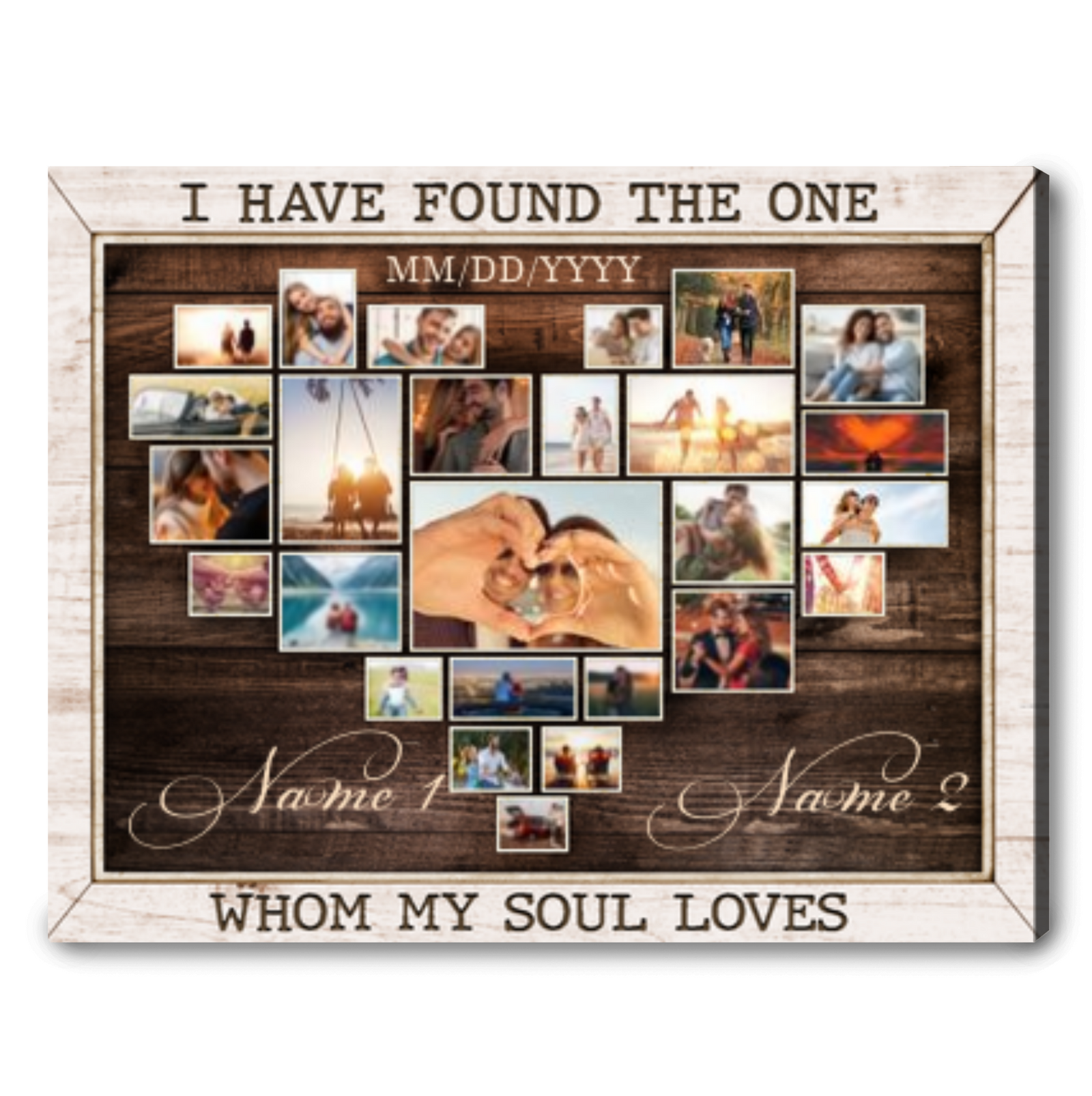 Personalized Anniversary Canvas Marriage Anniversary Photo Collage Gift For Couple