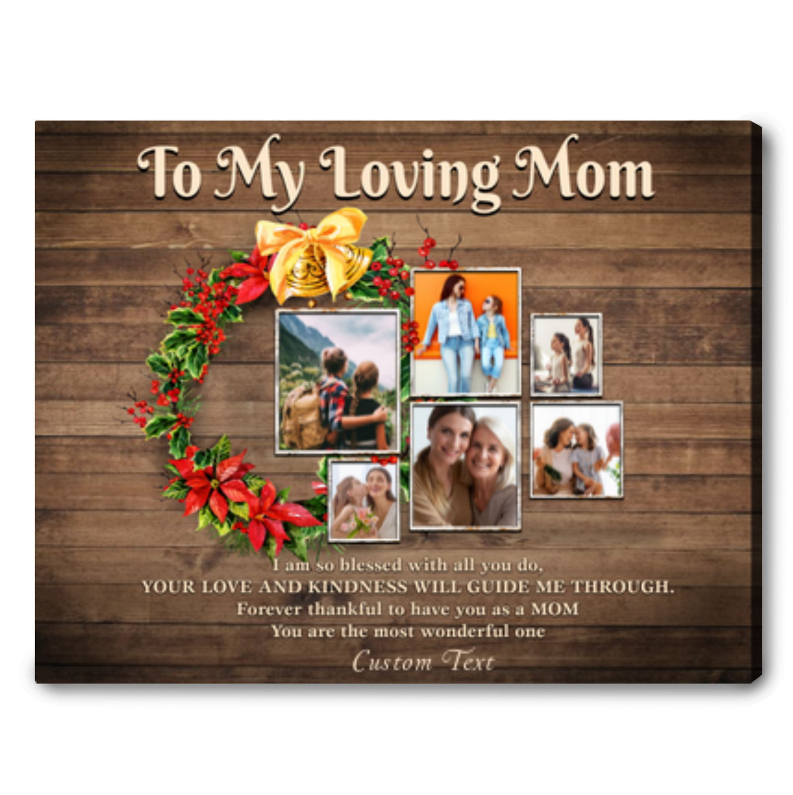 Christmas Gift For First Time Mom Personalized Mother Daughter Canvas