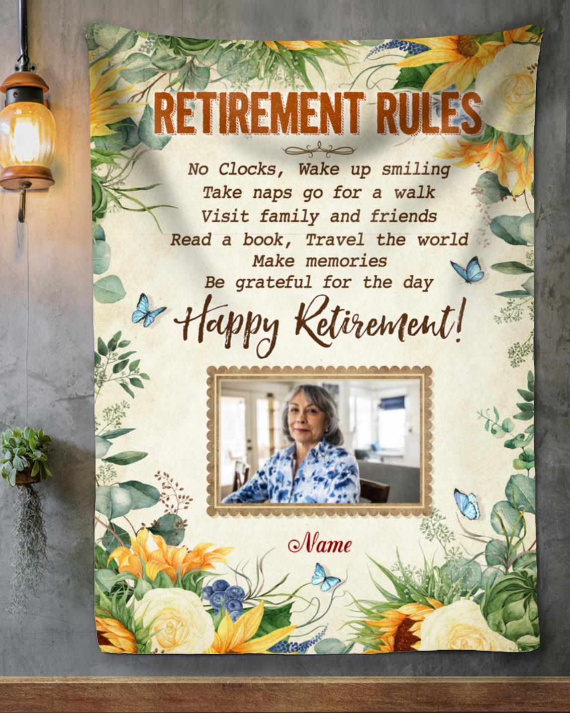 Best Customized Retirement Gift For Women Retirement Blanket Personalized