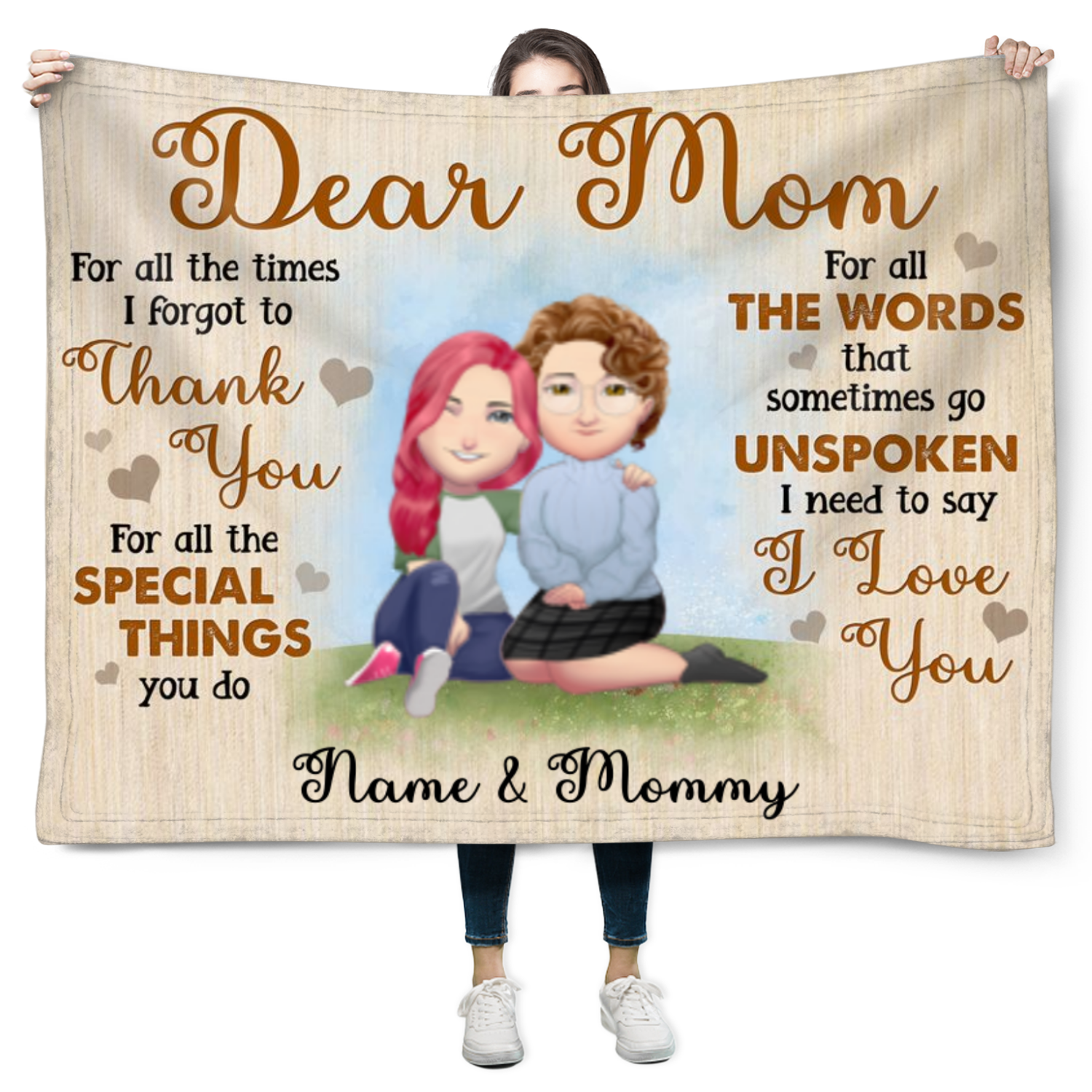 Special Mother's Day Blanket Gift Birthday Gift To Mom From Daughter