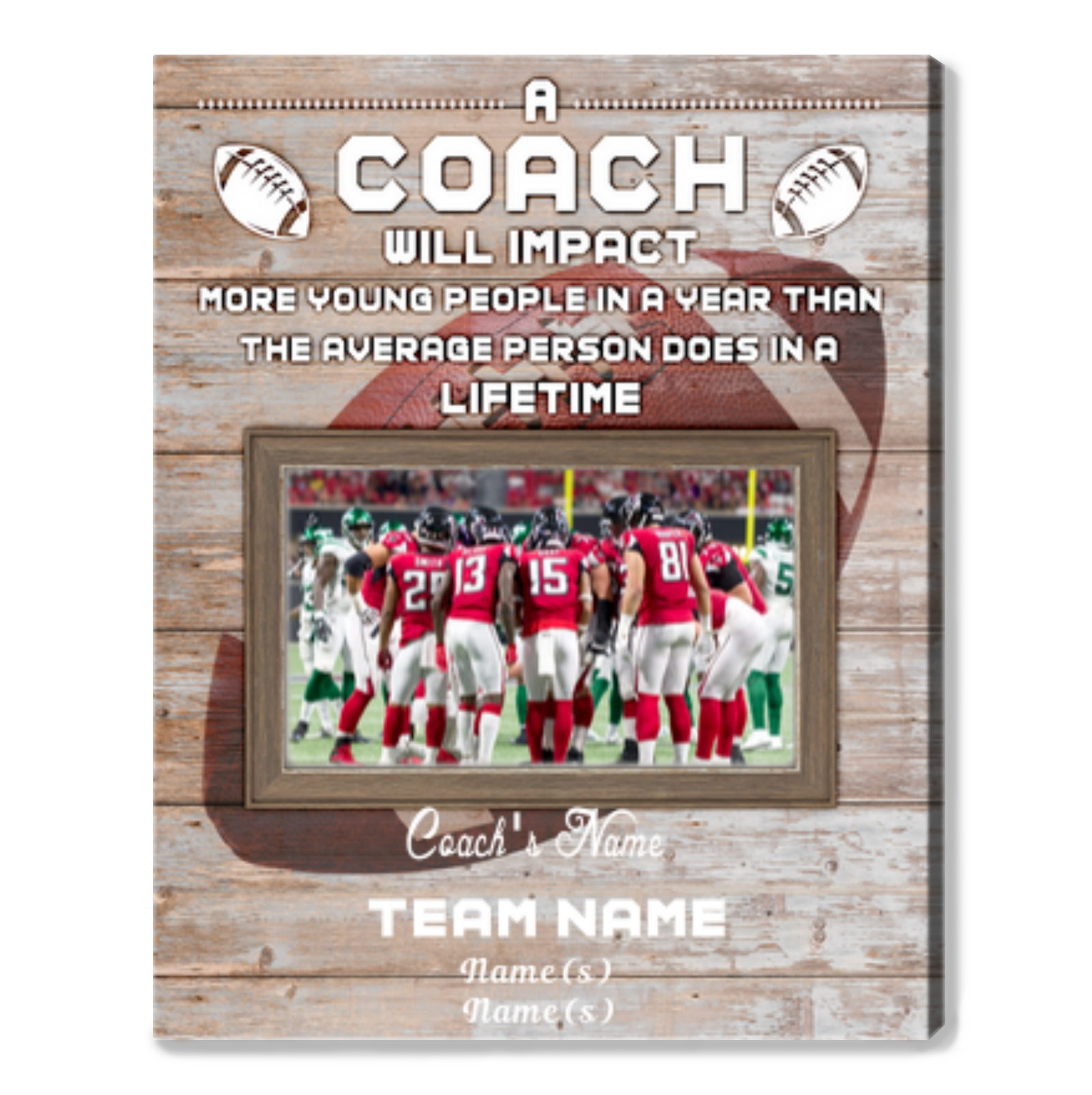 Gift Ideas For Football Coach End Of Season Gift For Coach Football Coach Appreciation Gift