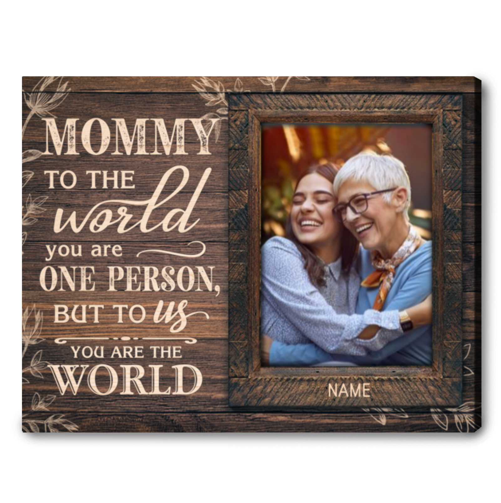 Mother's Day Picture Gift Custom Gift for Mom Custom Canvas Print
