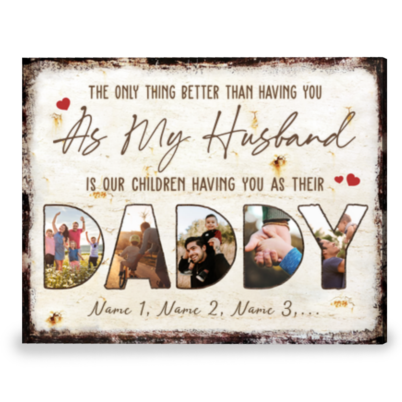 Customized Gift For Dad Father's Day Gift Idea From Wife Canvas Print