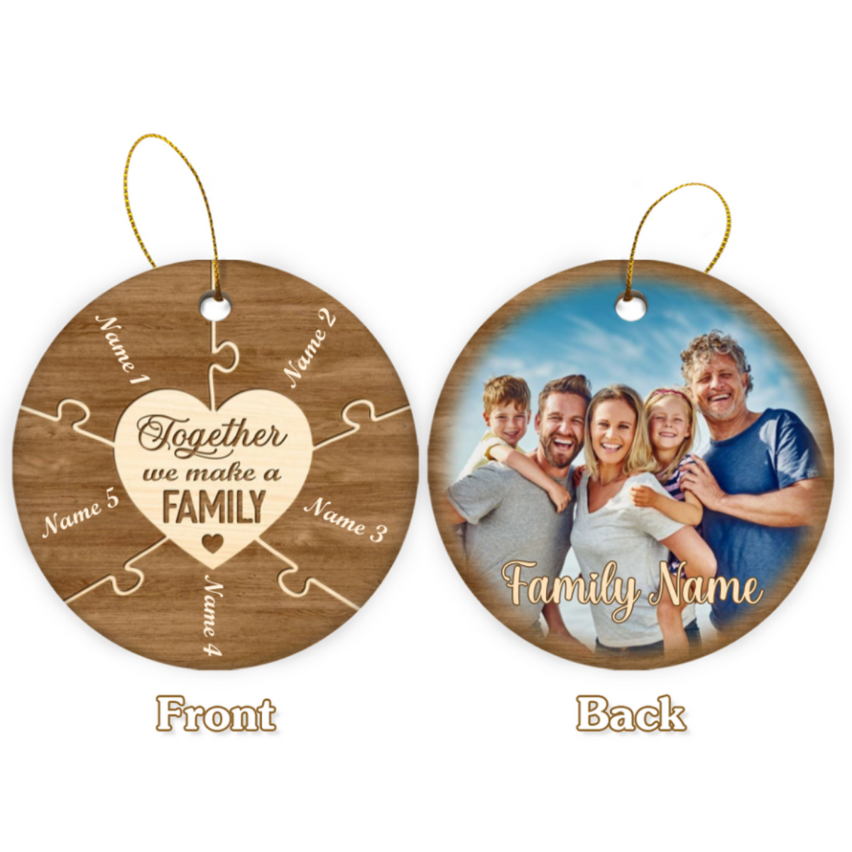 Personalized Family Name Ceramic Ornament Unique Housewarming Gifts