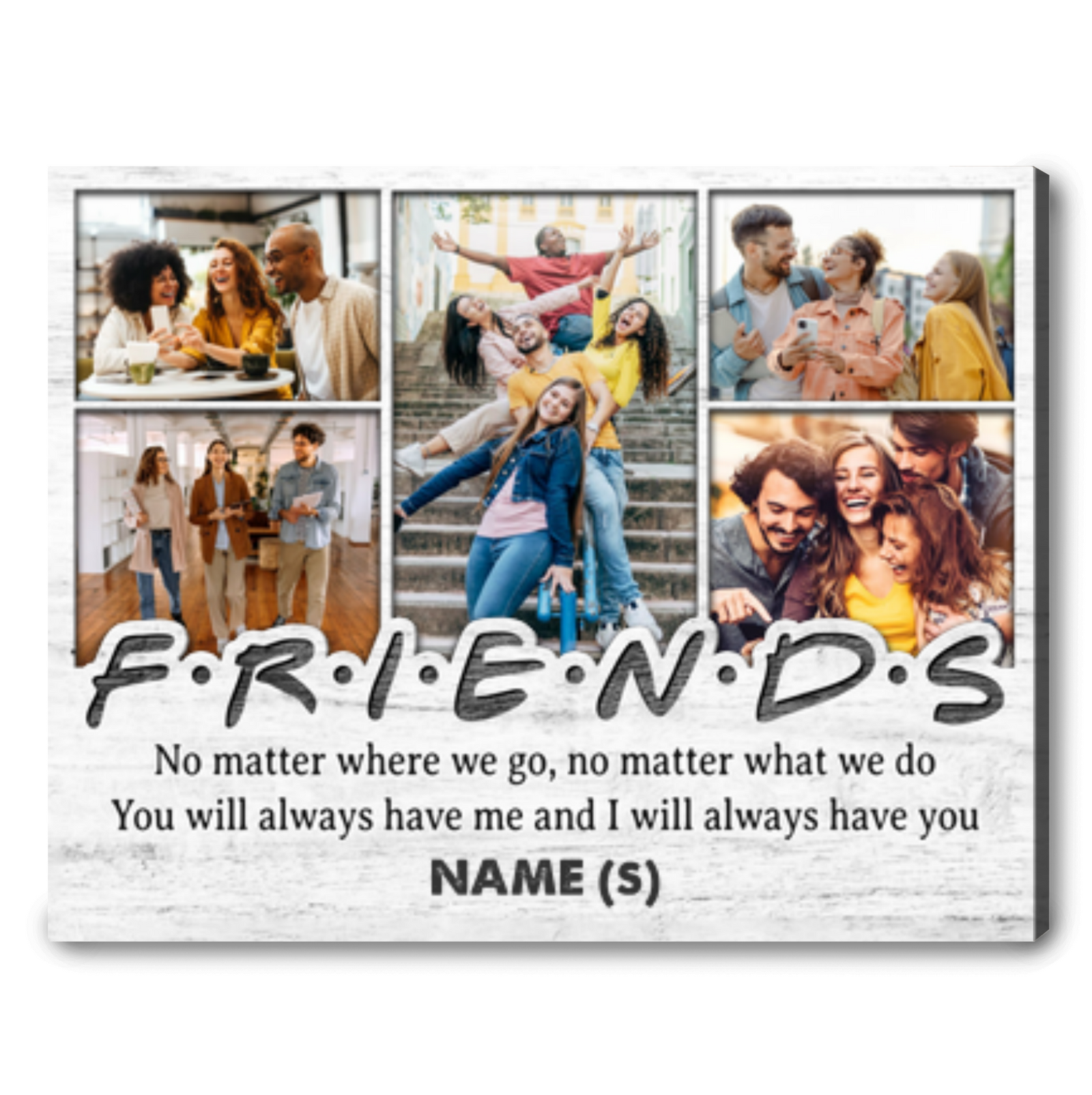 Custom Photo Friendship Canvas Print Unique Gift For Best Friend