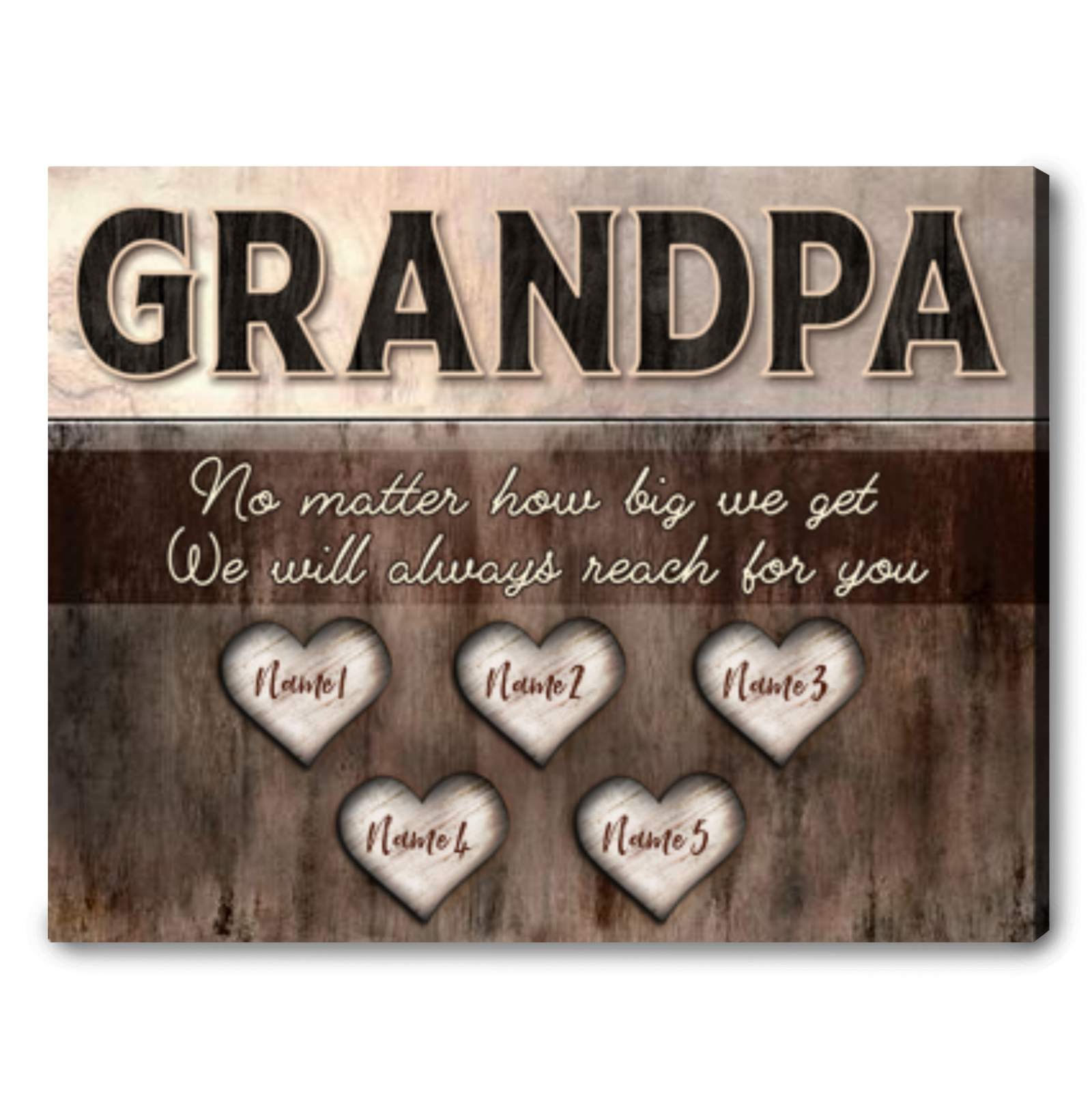 Custom Fathers Day Gift Ideas Gift For Grandpa Canvas Print