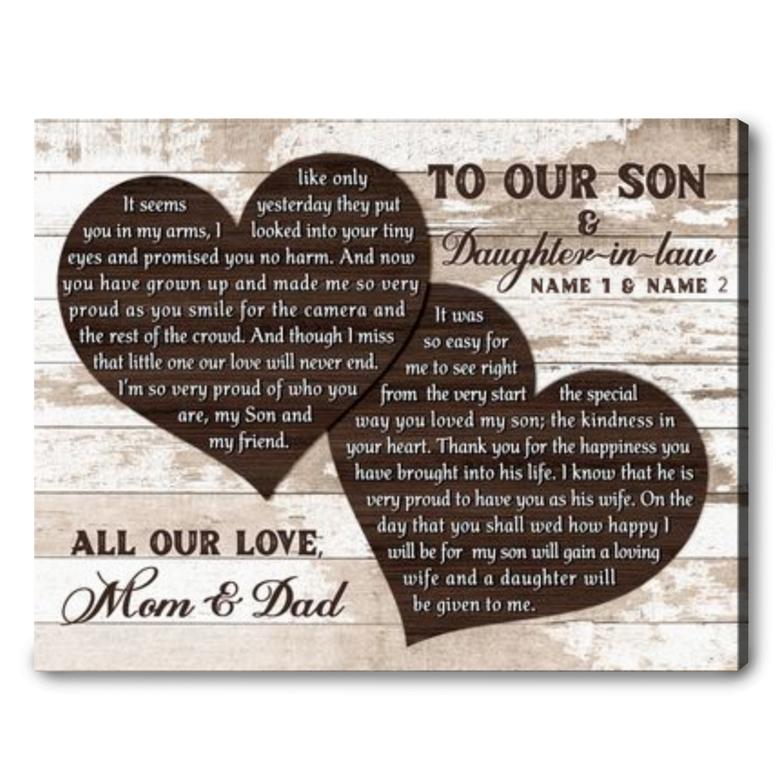 Personalized Wedding Gifts For Son And Daughter In Law Gift For Bride From Mother Of Groom