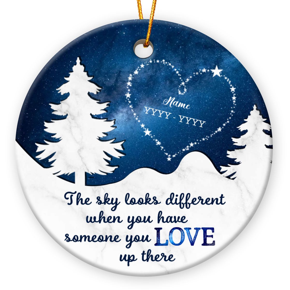 Personalized Christmas Memorial Ornament For Who Lost Loved One