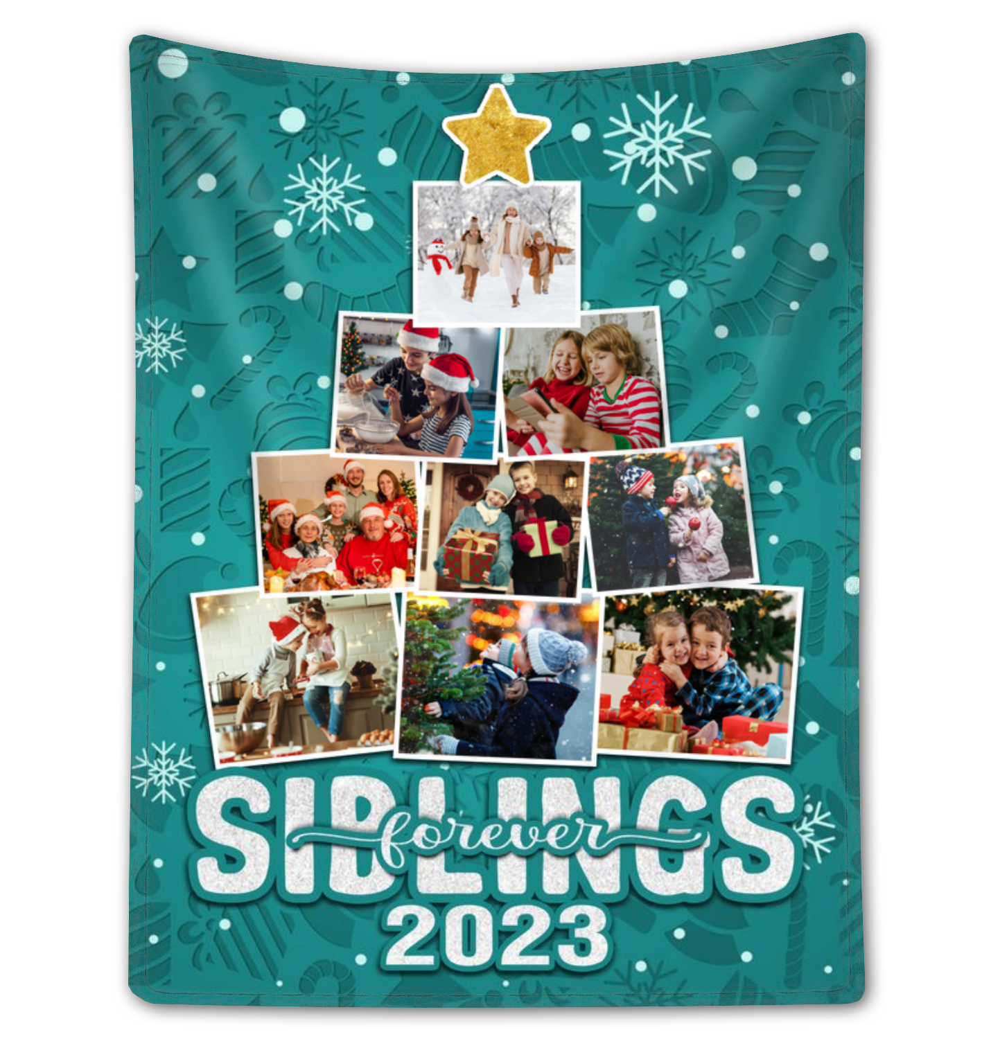 Christmas Gift For Siblings Custom Photos Blanket For Family Kid