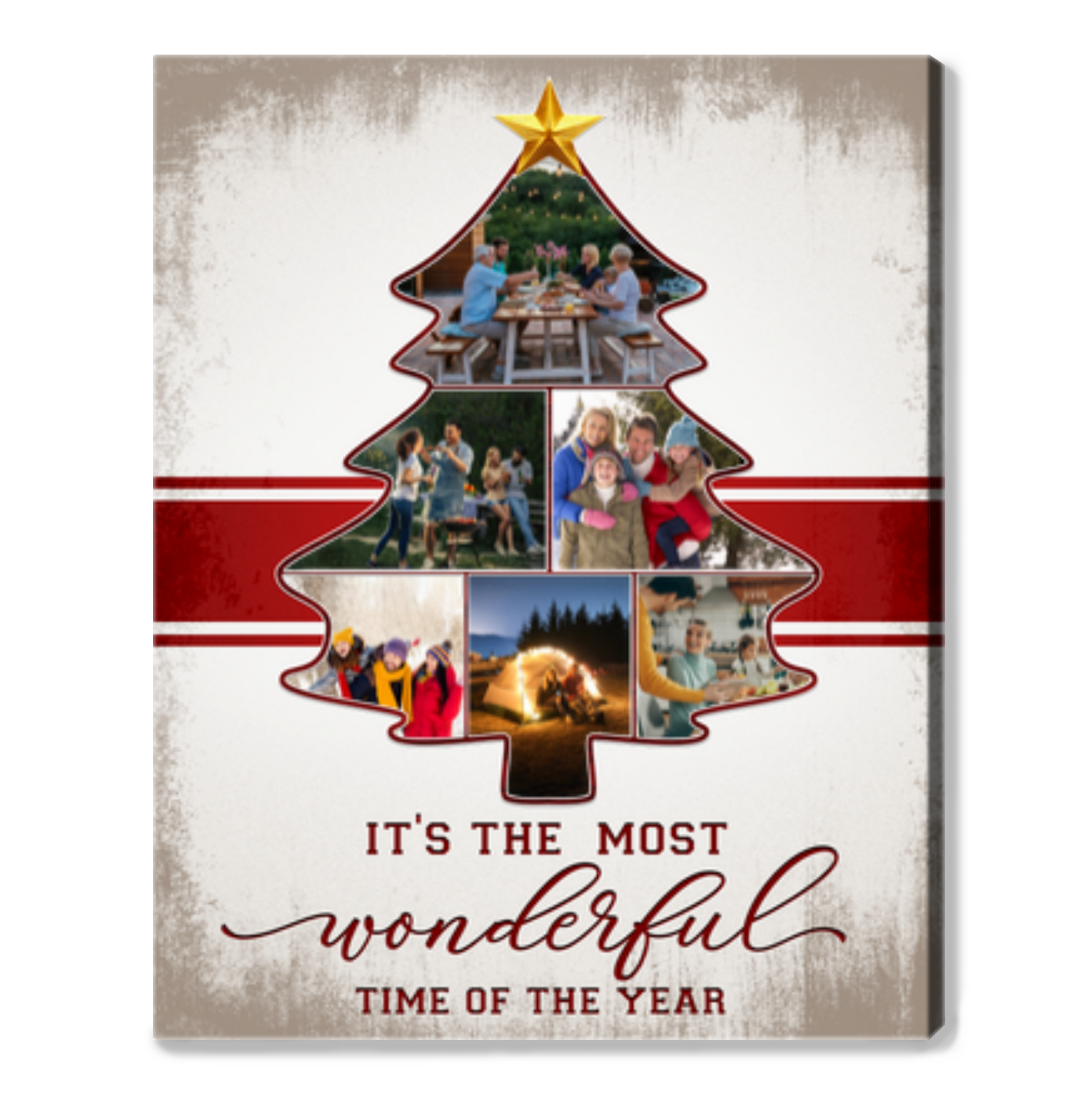 Christmas Simple Gift Ideas Holiday Home Decor Ideas Christmas Tree Photo Collage Wall Art 